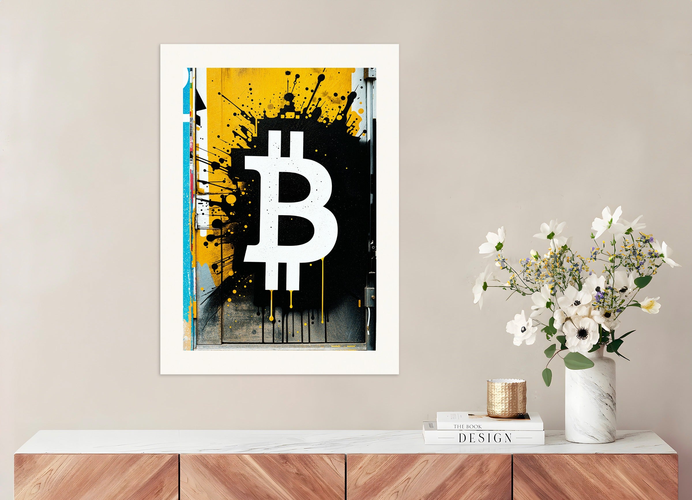 ポスター: ビットコイン、ストリートアートの壁、なし