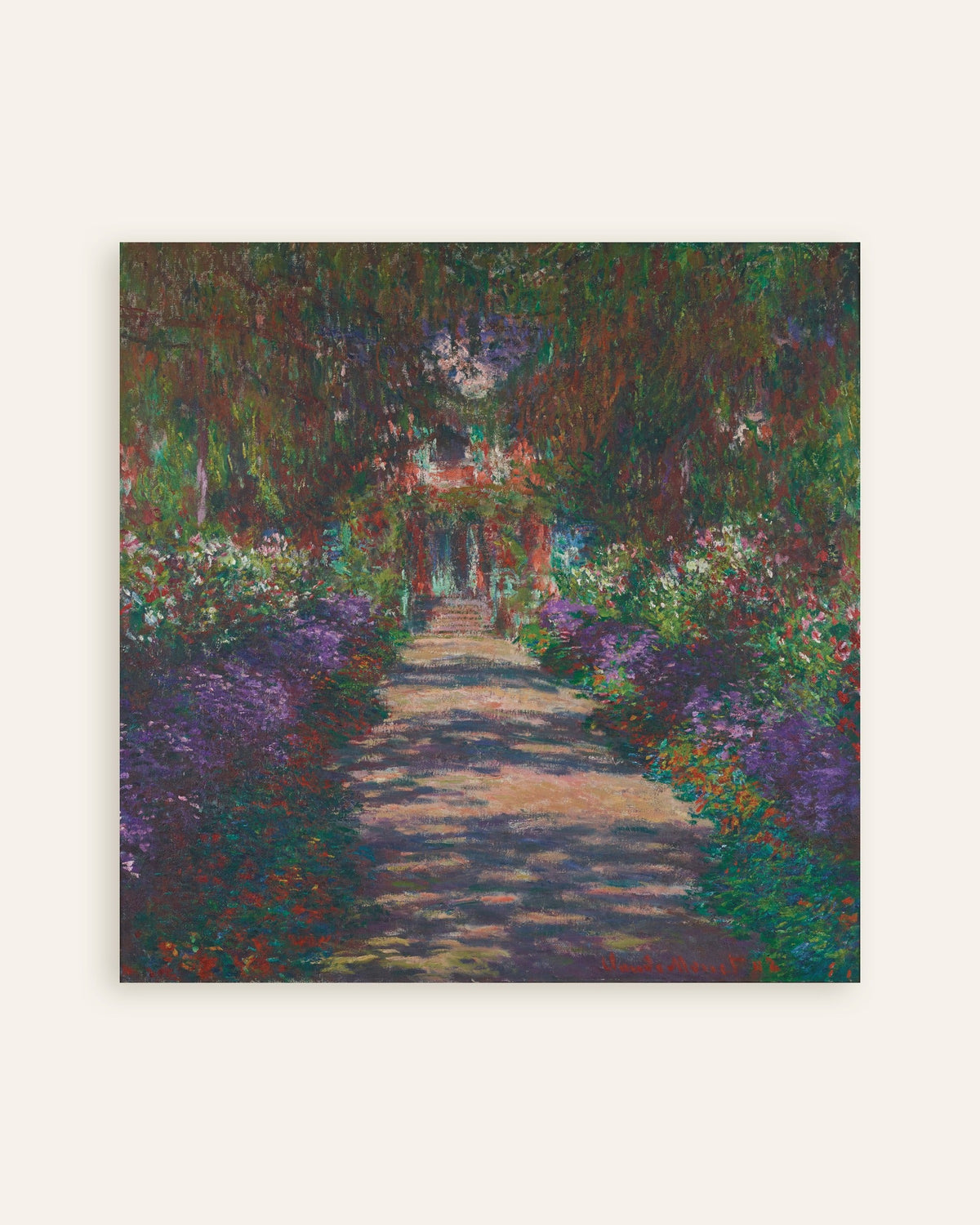 クロード・モネ《ジヴェルニーのモネの庭の小道》（1902年）のポスター、サムネイル