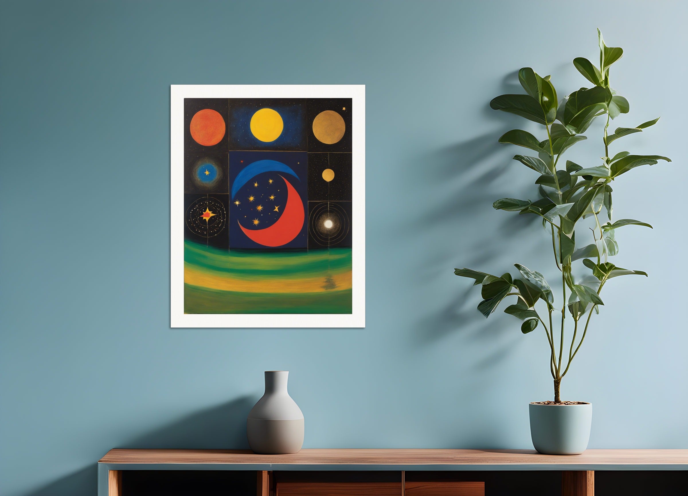 ポスター：抽象表現主義のスコットランド絵画、占星術