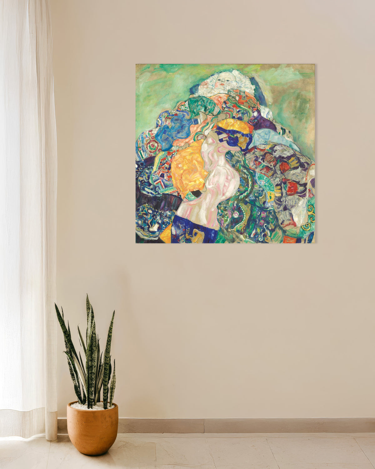 グスタフ・クリムト《赤ん坊（揺りかご）》（1917–1918年）のポスター