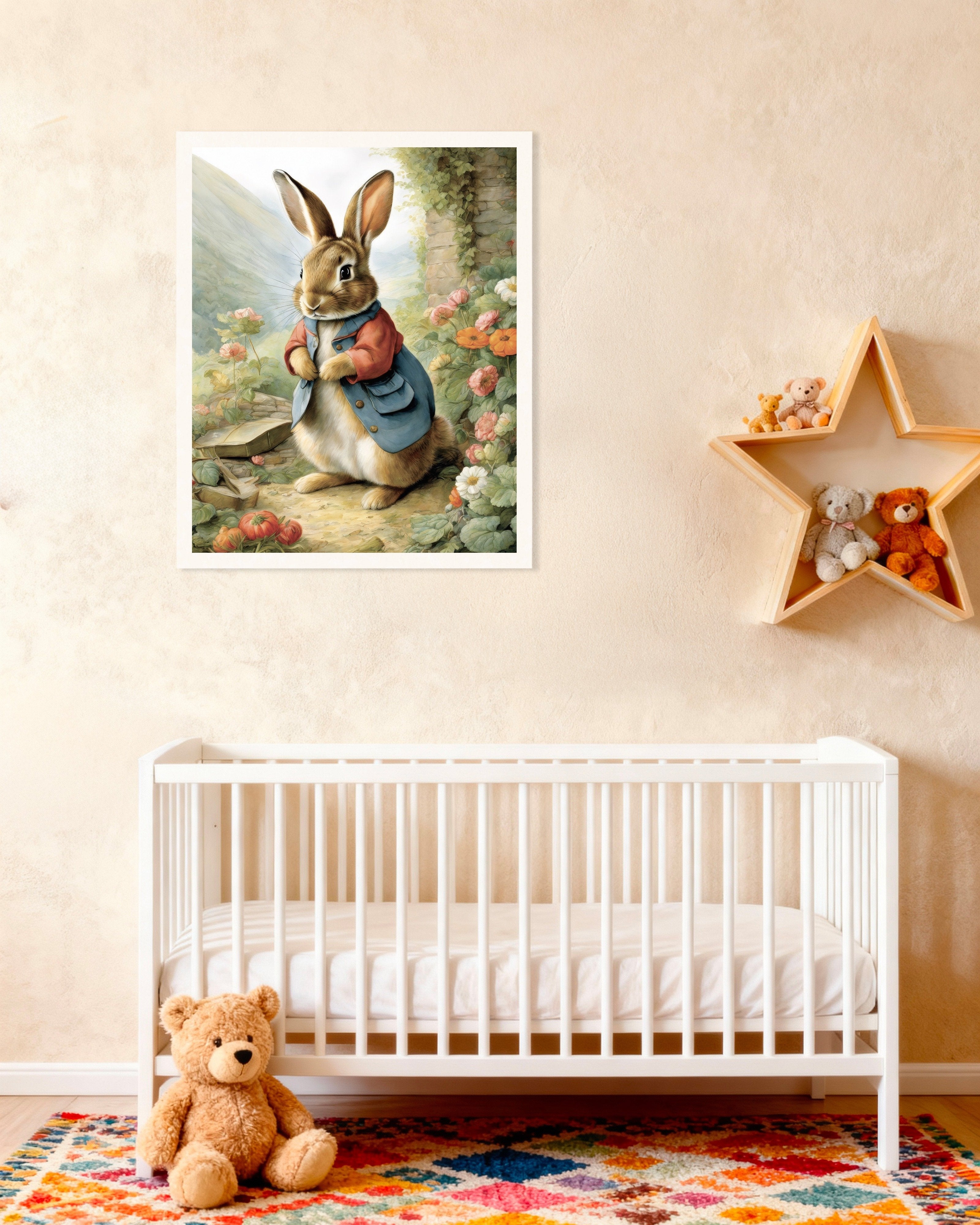 Poster of Charming tales, delicate British watercolors, Rabbit - Poster
