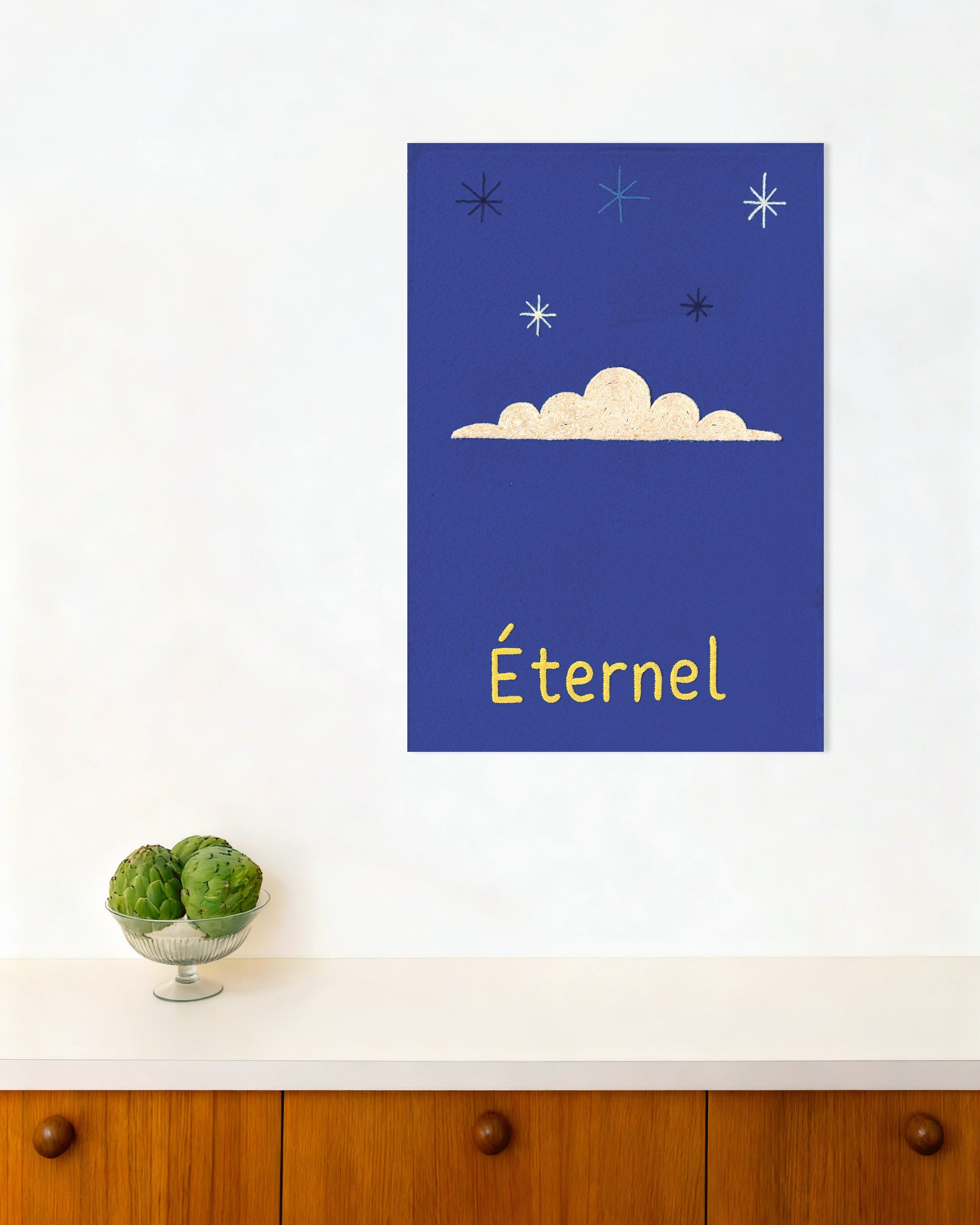 Poster of Éternel Night Sky - Typographic Art Print