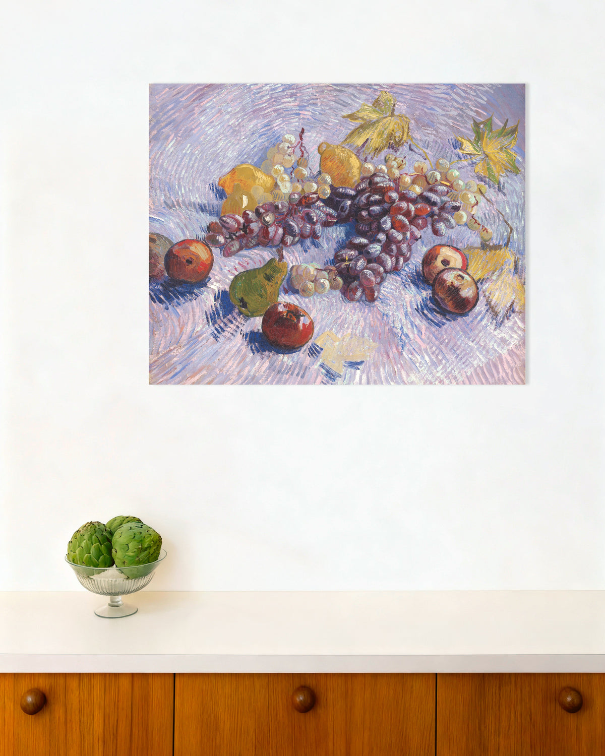 Poster of Grapes, Lemons, Pears and Apples (1887) by Vincent van Gogh