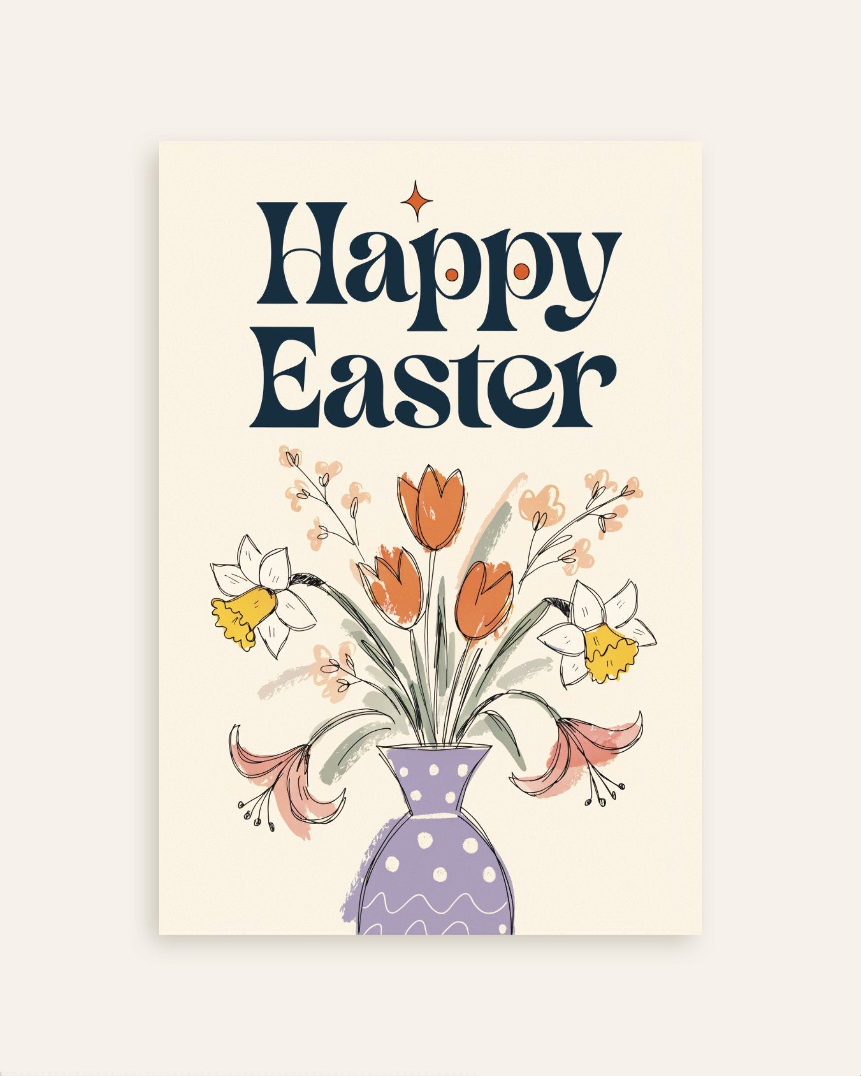 Poster of Happy Easter Floral Bouquet Poster, thumbnail