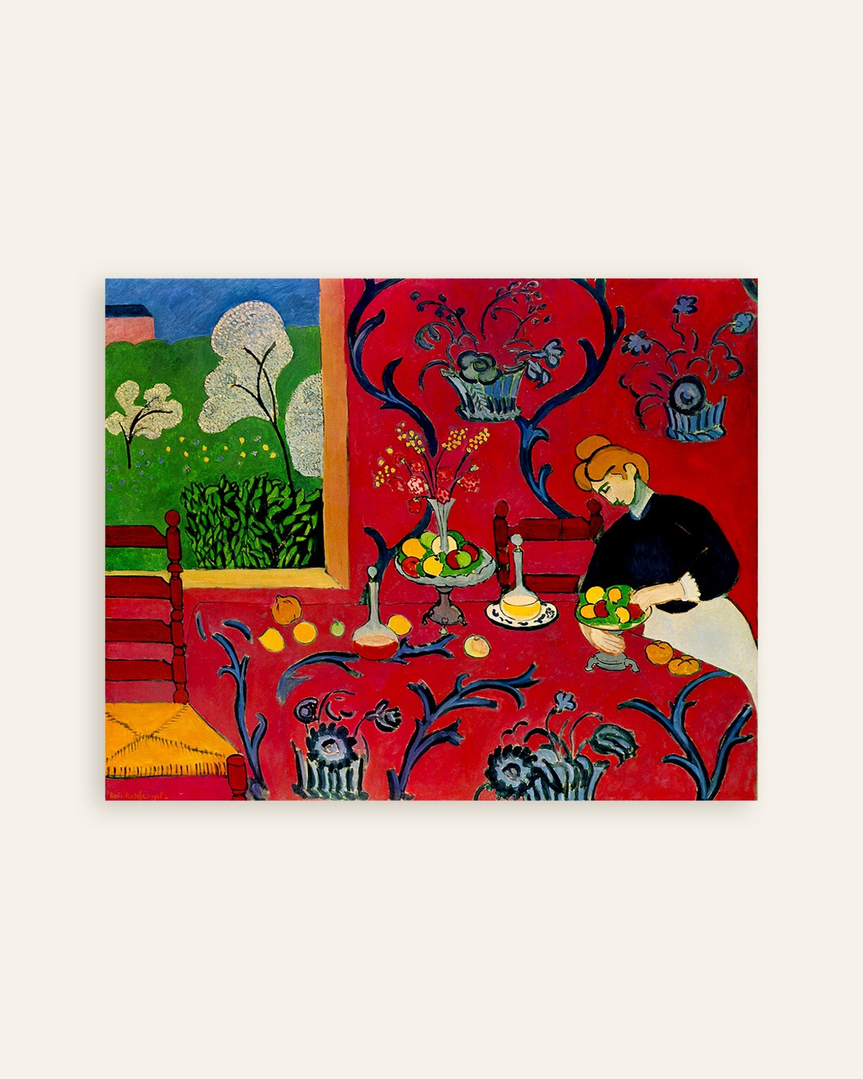 Poster of Harmony in Red (1908) by Henri Matisse, thumbnail