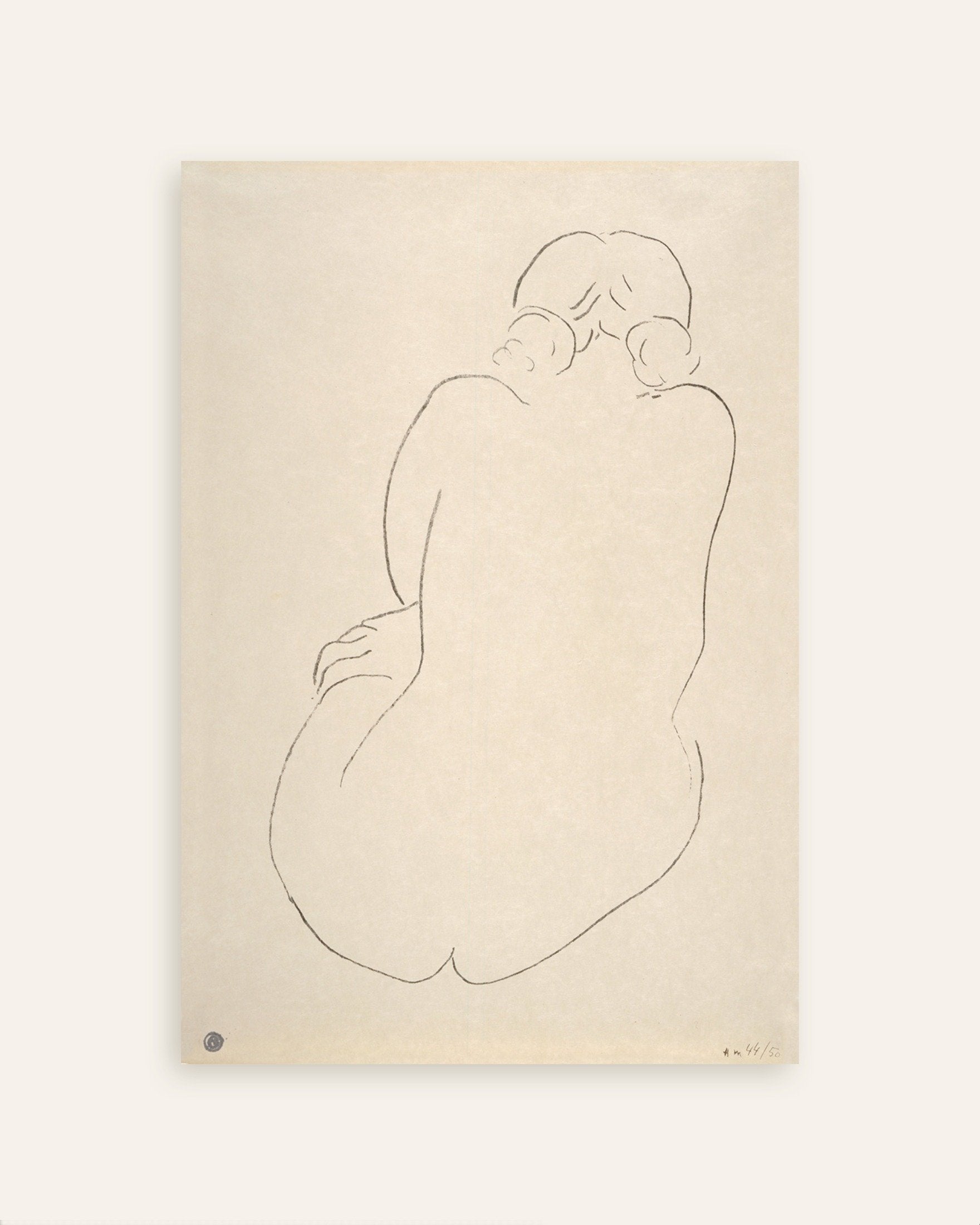 Poster of Henri Matisse Seated nude seen from the behind poster (1913), thumbnail