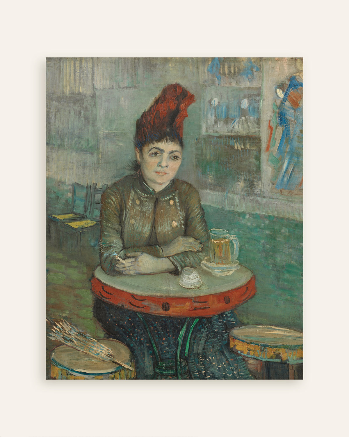 「フィンセント・ファン・ゴッホ作「ル・タンブランのアゴスティーナ・セガトーリ」（1887年）に描かれたカフェの風景」のポスター、サムネイル
