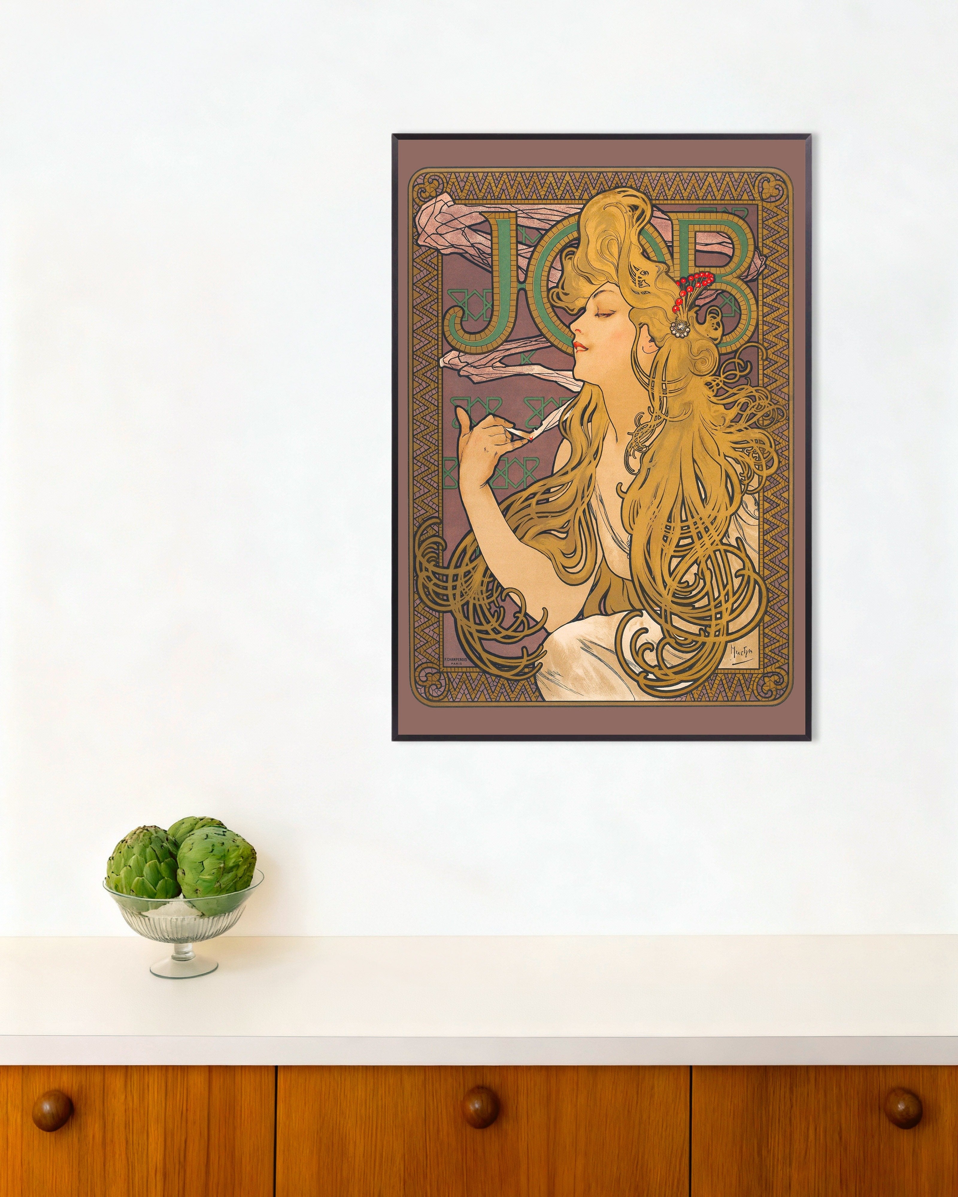 せ15【希少美品】ミュシャ パブミラー アルフォンス・ミュシャ 1896年