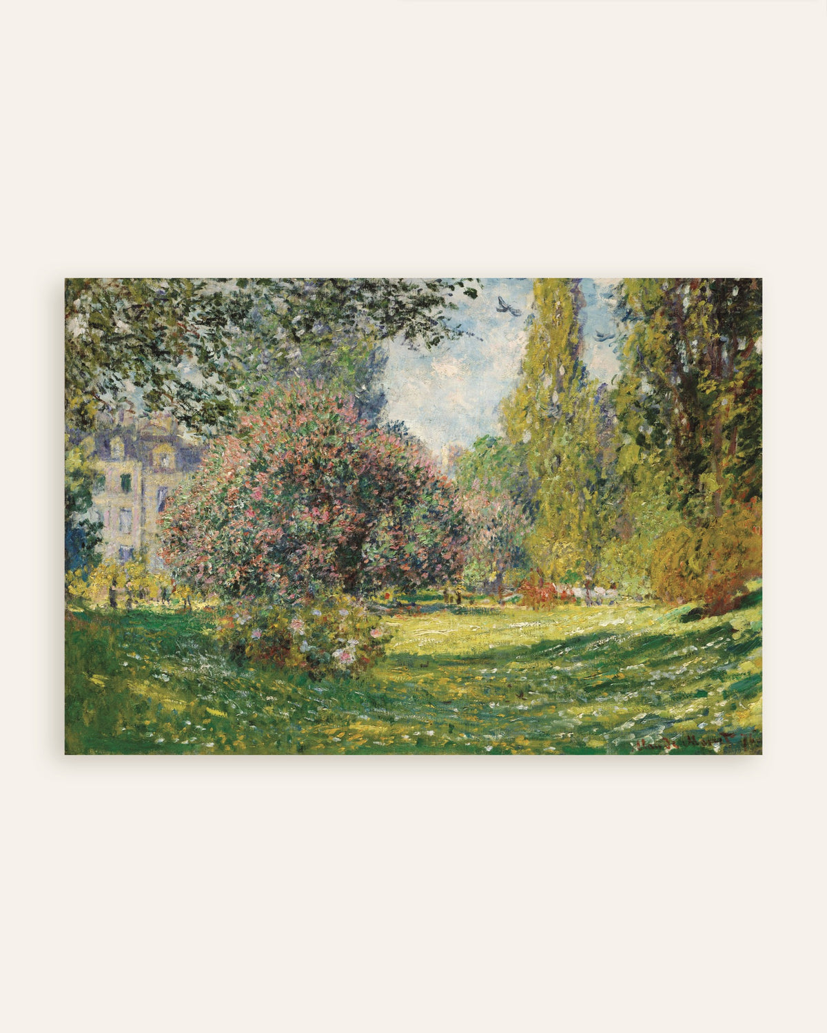 クロード・モネ《風景、モンソー公園》（1876年）のポスター、サムネイル
