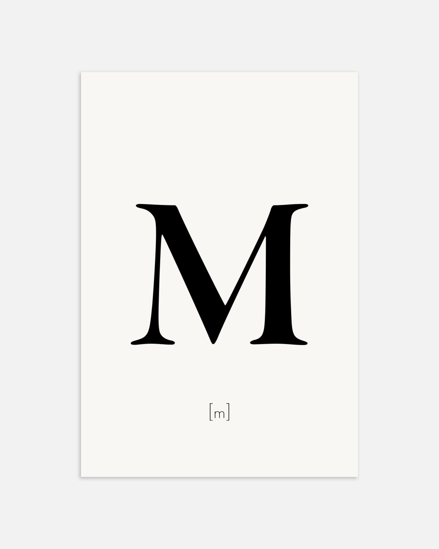 文字Mのポスター、サムネイル