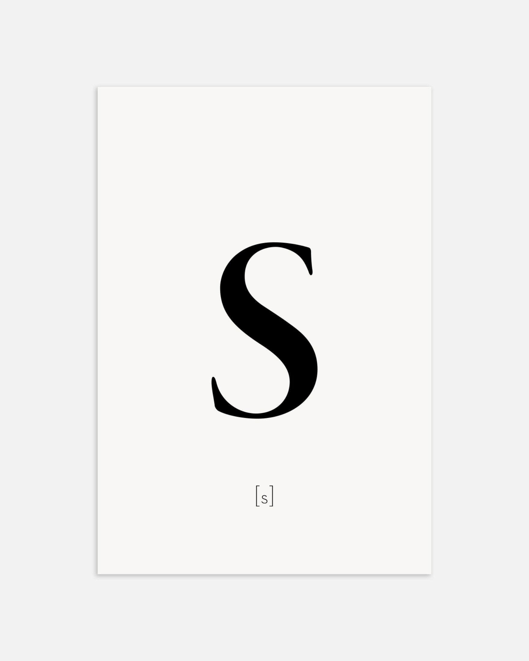 文字Sのポスター、サムネイル