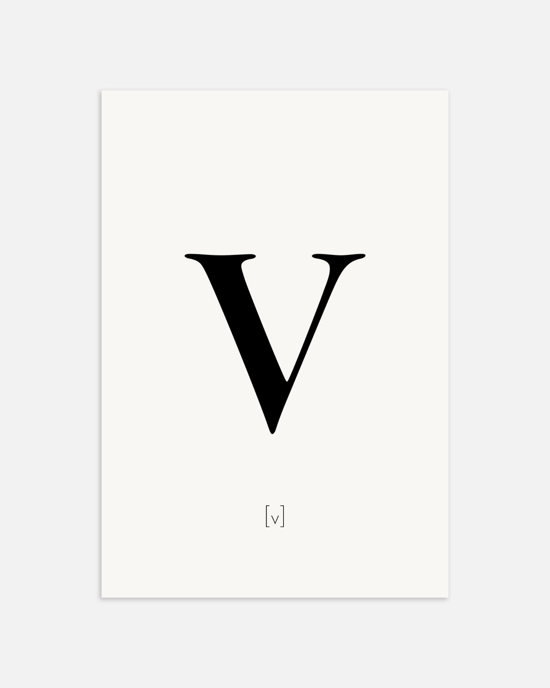 文字Vのポスター、サムネイル