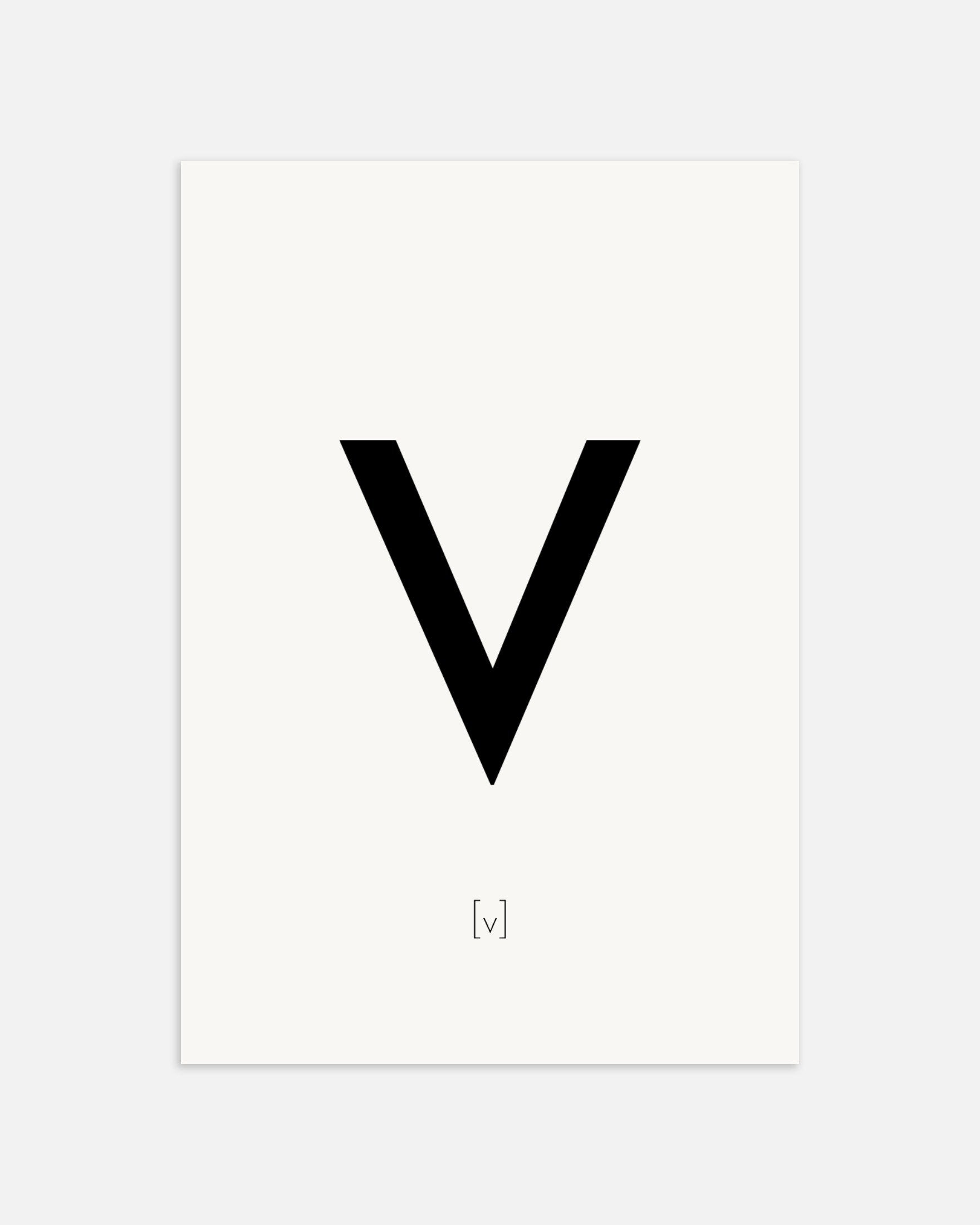 文字Vのポスター、サムネイル