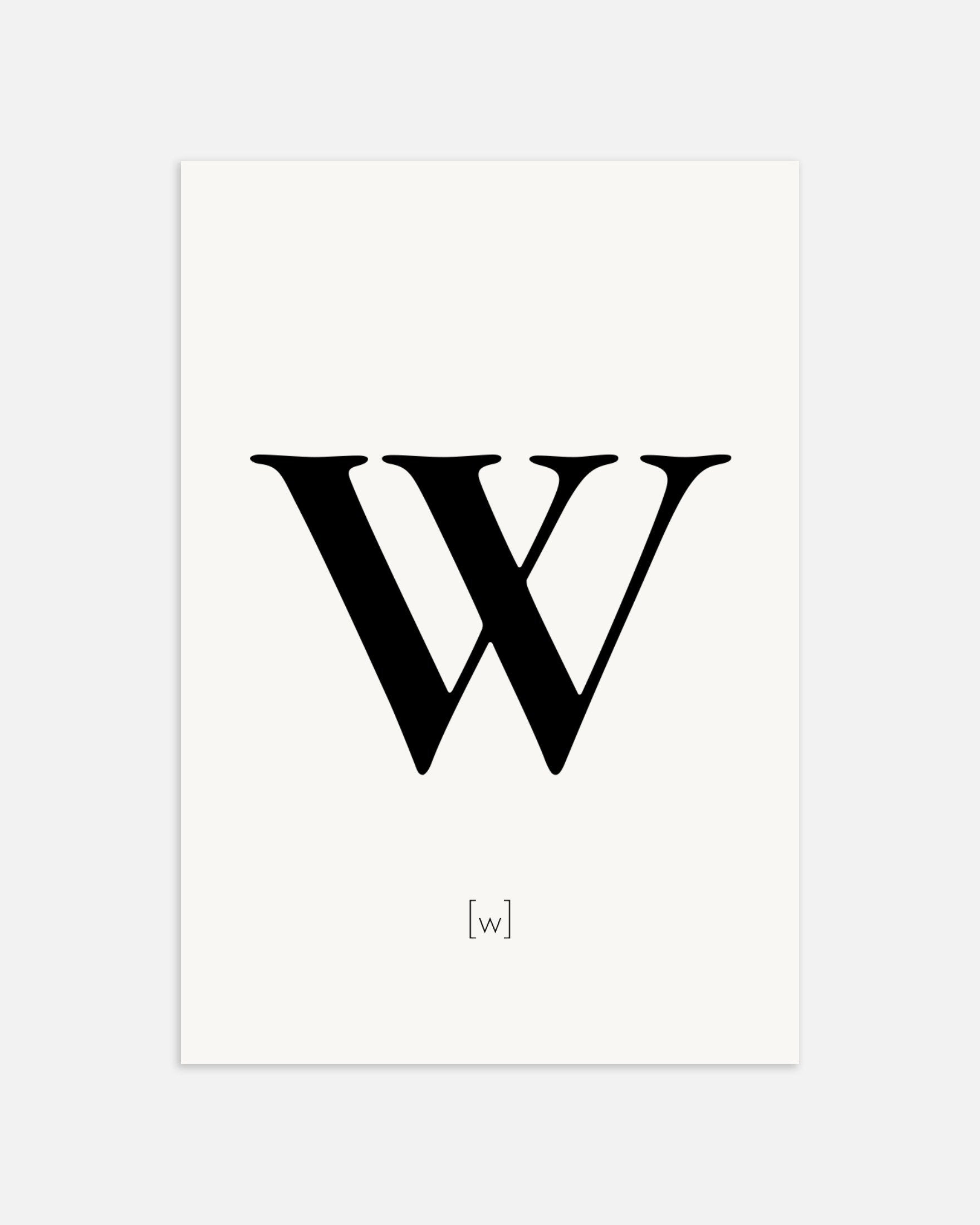 文字Wのポスター、サムネイル