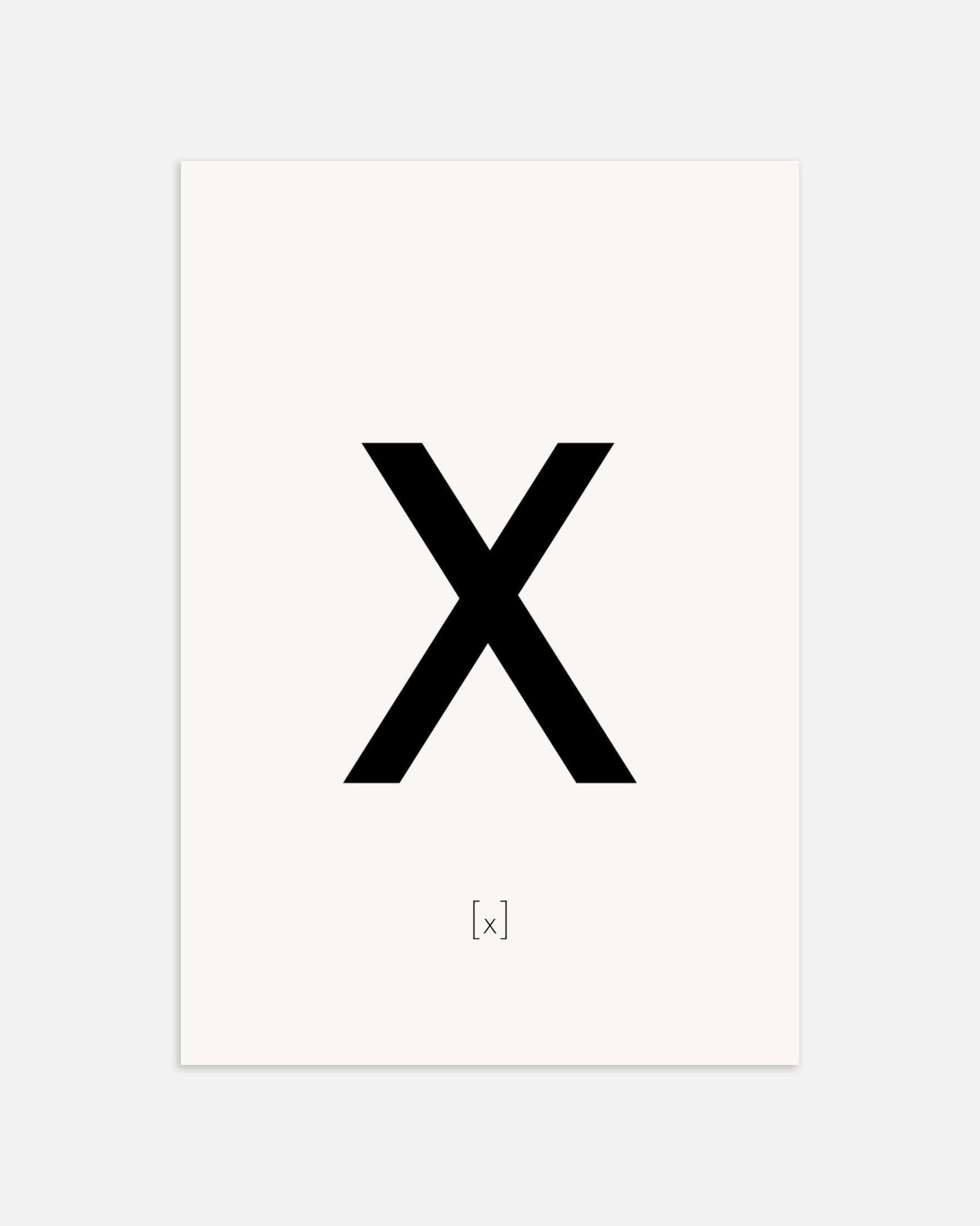 文字Xのポスター、サムネイル