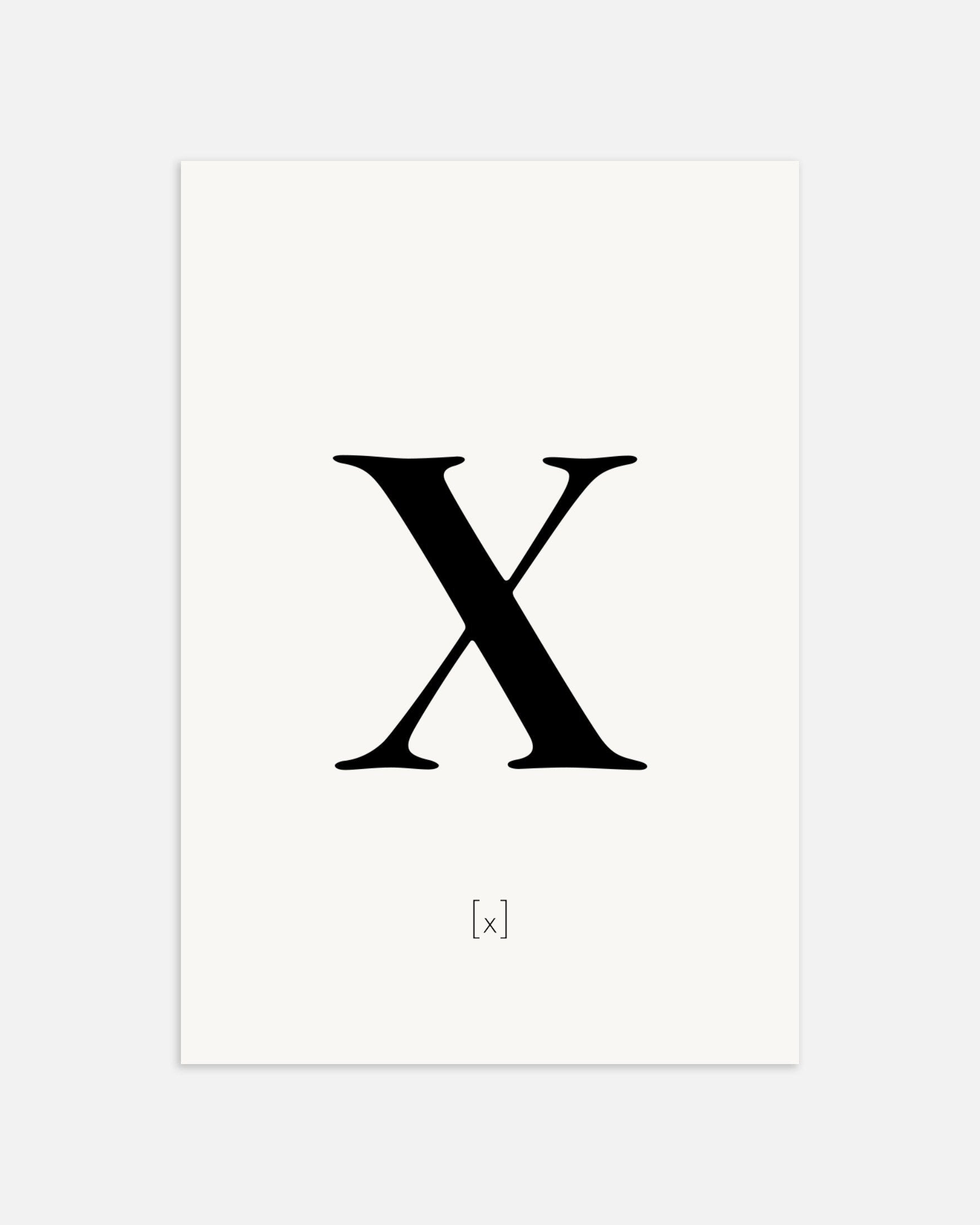 文字Xのポスター、サムネイル