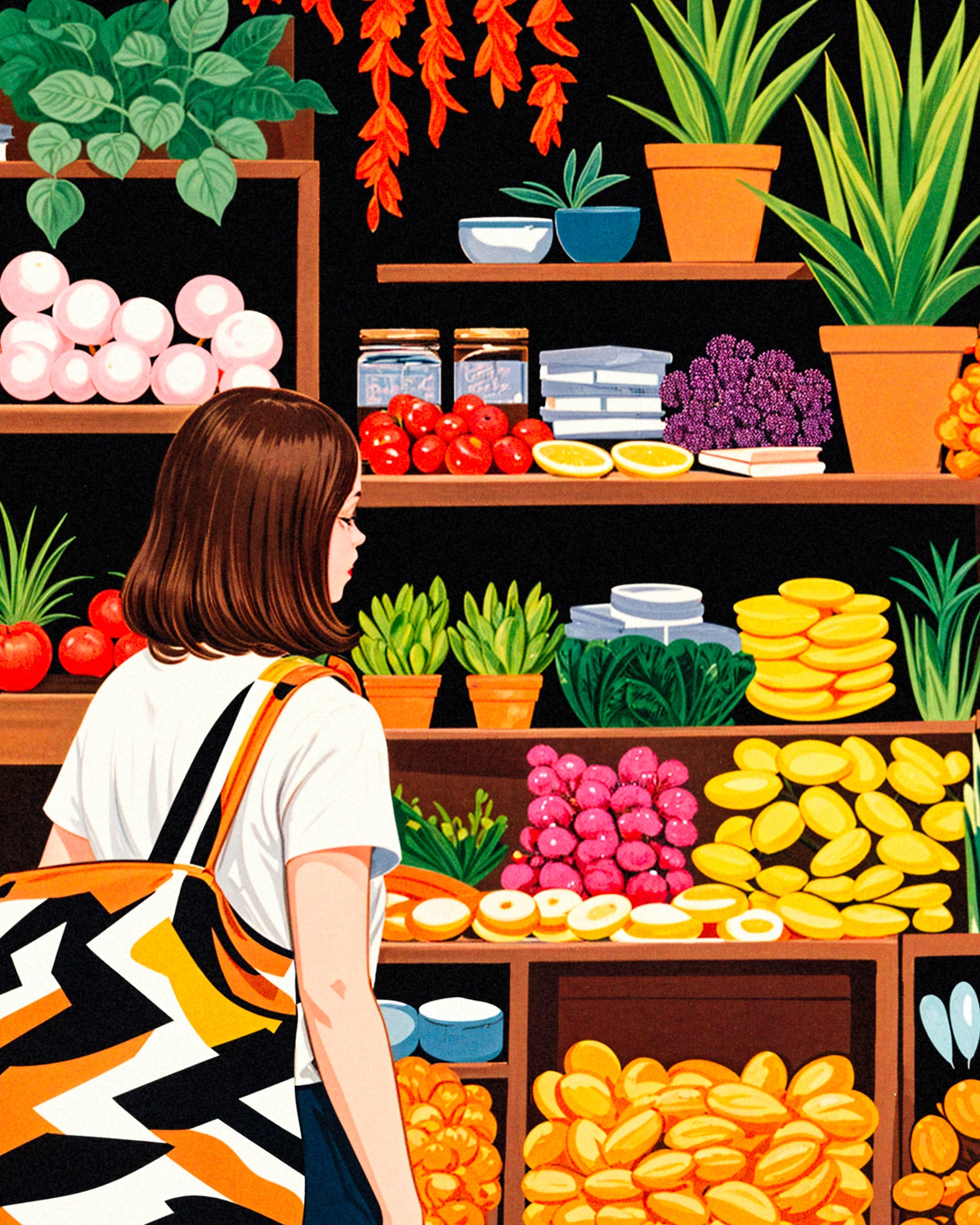 食料品、果物、野菜、花 - ポスター