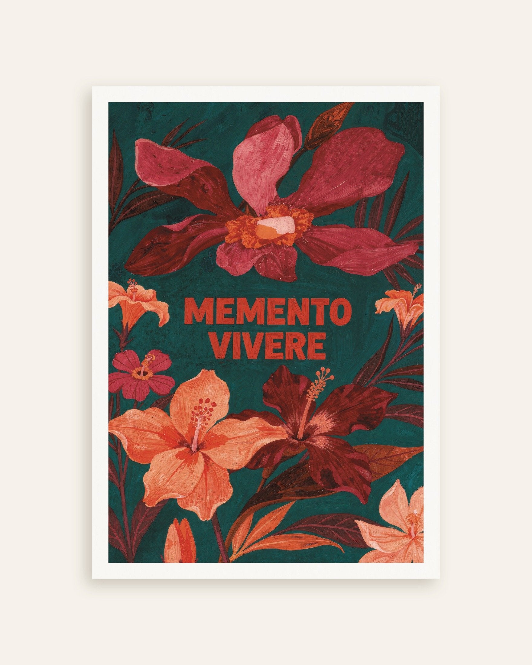 Poster of Memento Vivere Floral Poster, thumbnail