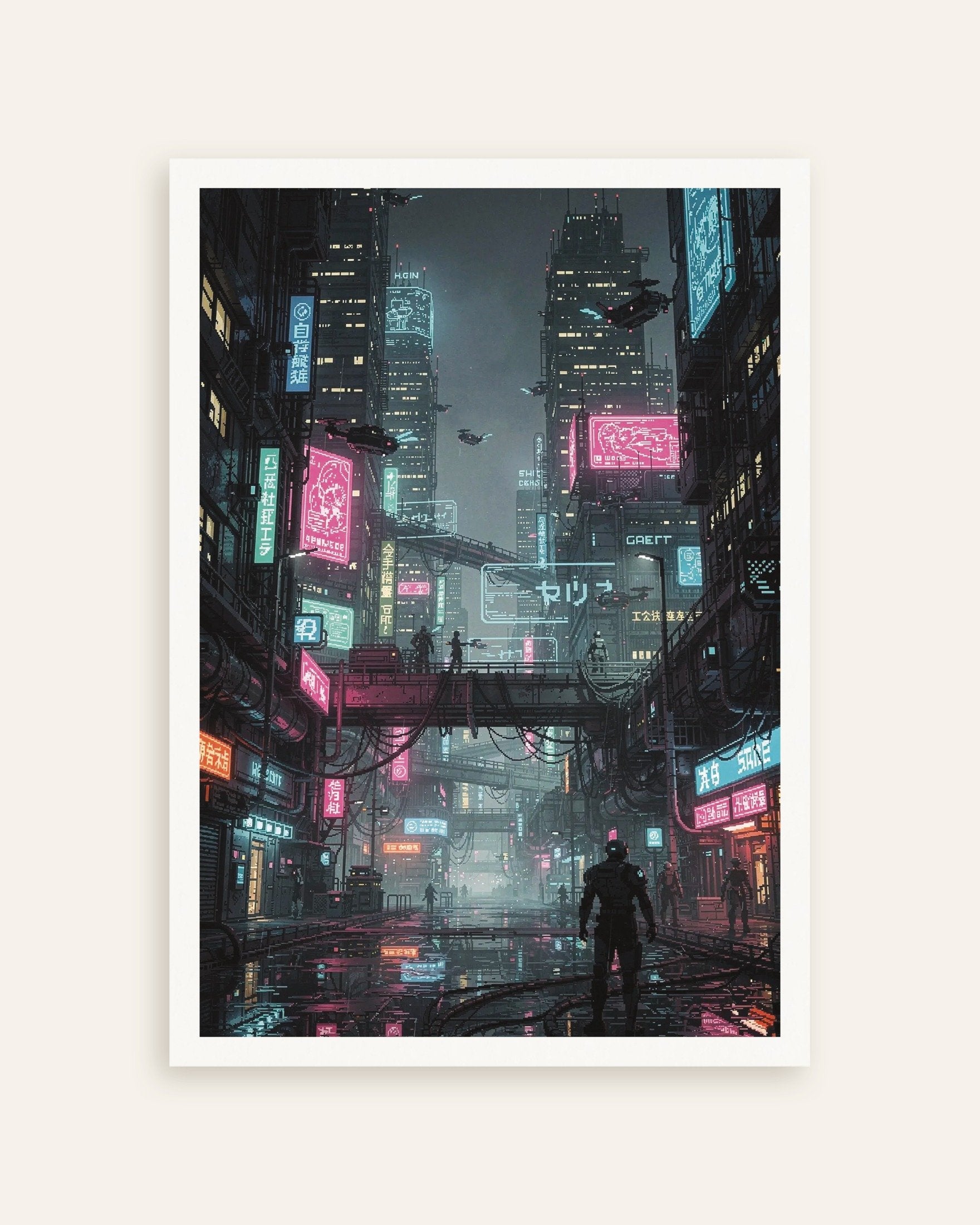 Poster of Neon Rain - Cyberpunk Pixel City, thumbnail