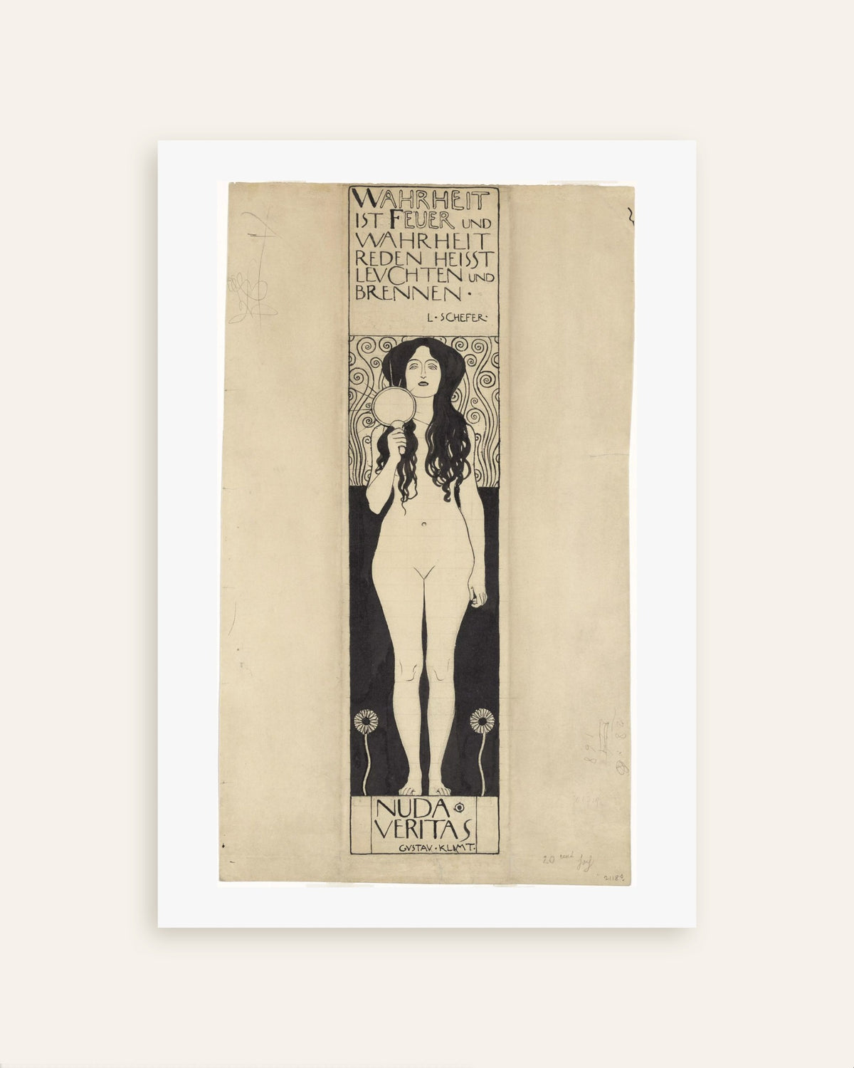 グスタフ・クリムト《ヌーダ・ヴェリタス》（1898年）のポスター、サムネイル