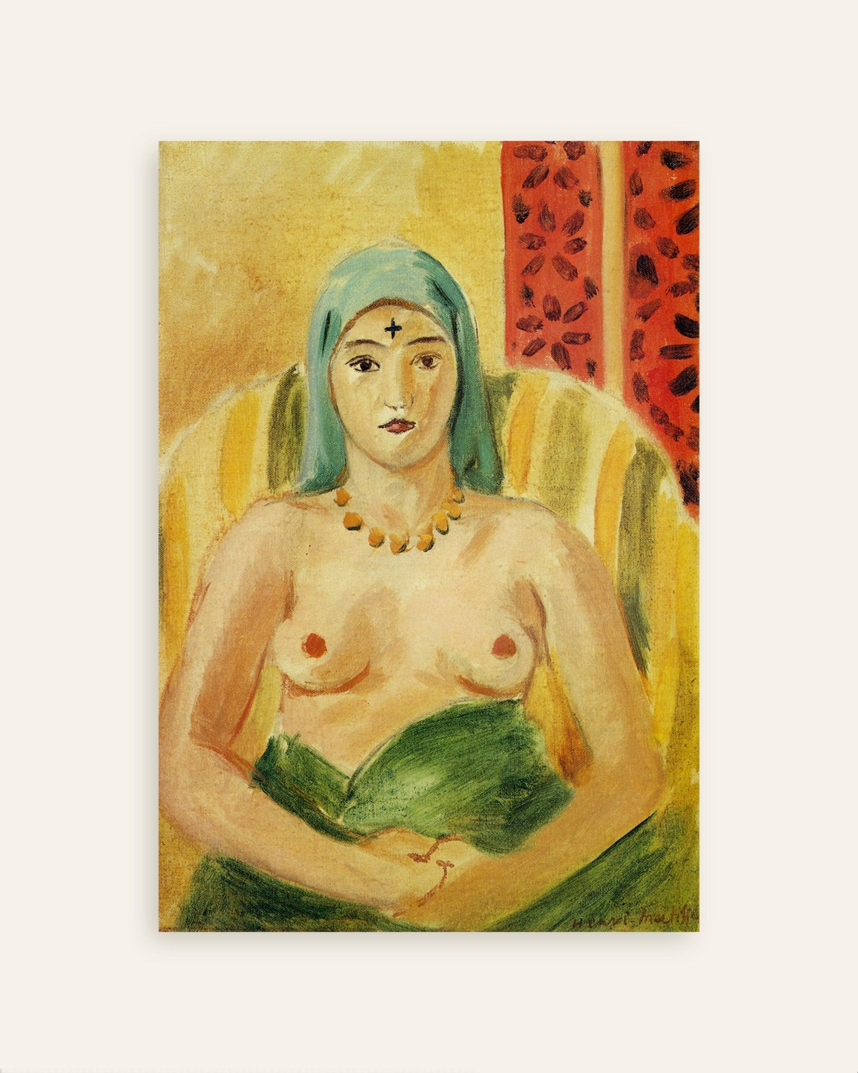 Poster of Odalisque, half-length (1923) by Henri Matisse, thumbnail