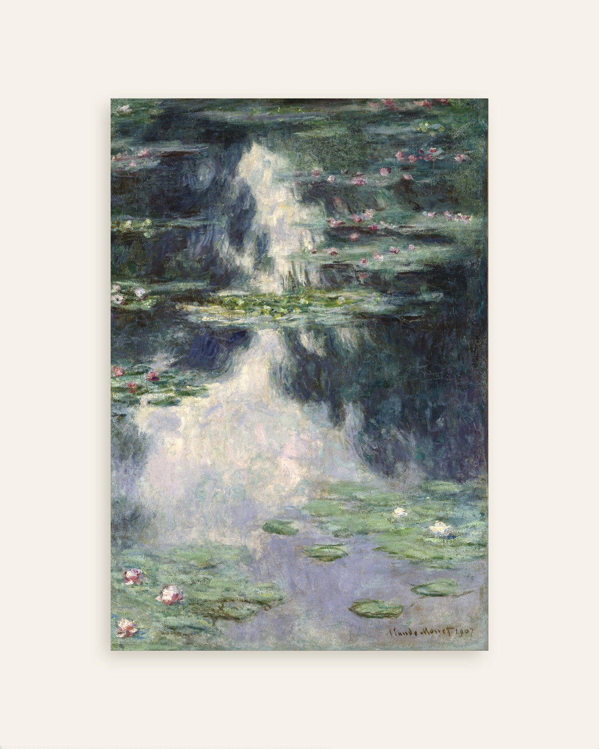 クロード・モネ《睡蓮のある池》（1907年）のポスター、サムネイル