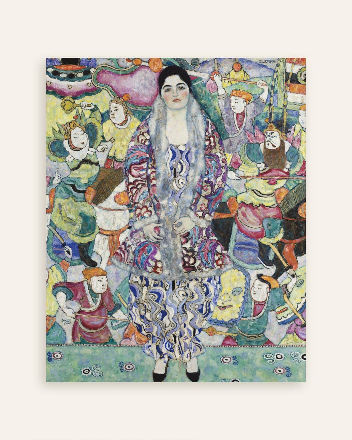 グスタフ・クリムト作《フリーデリケ・マリア・ベーアの肖像》（1916年）のポスター、サムネイル