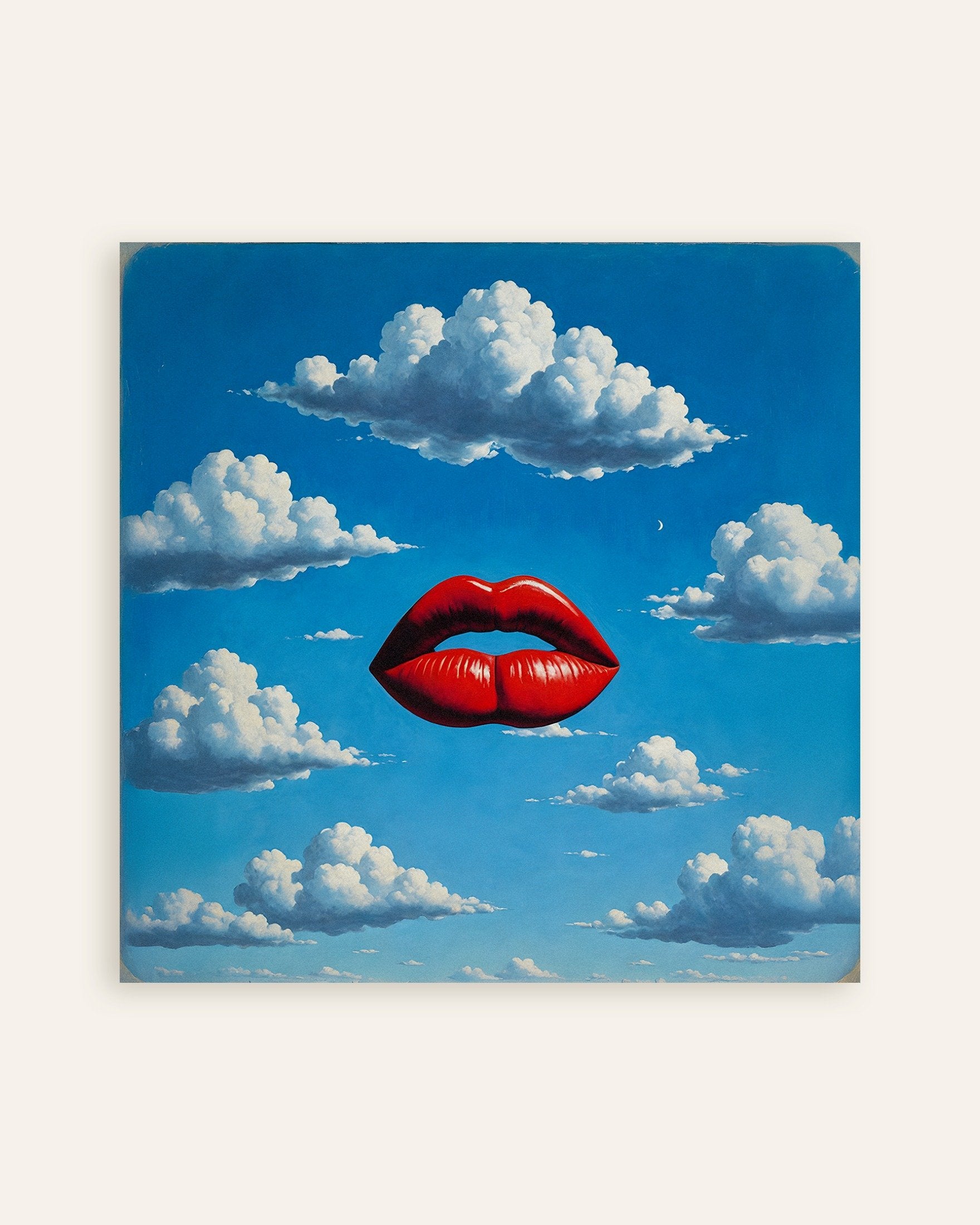Poster of Red Lips Poster – Dreamlike Surrealism Art, thumbnail