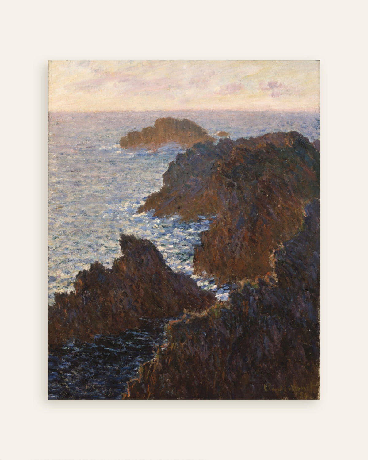 クロード・モネ《ベル＝イルの岩、ポール＝ドモワ》（1886年）のポスター、サムネイル