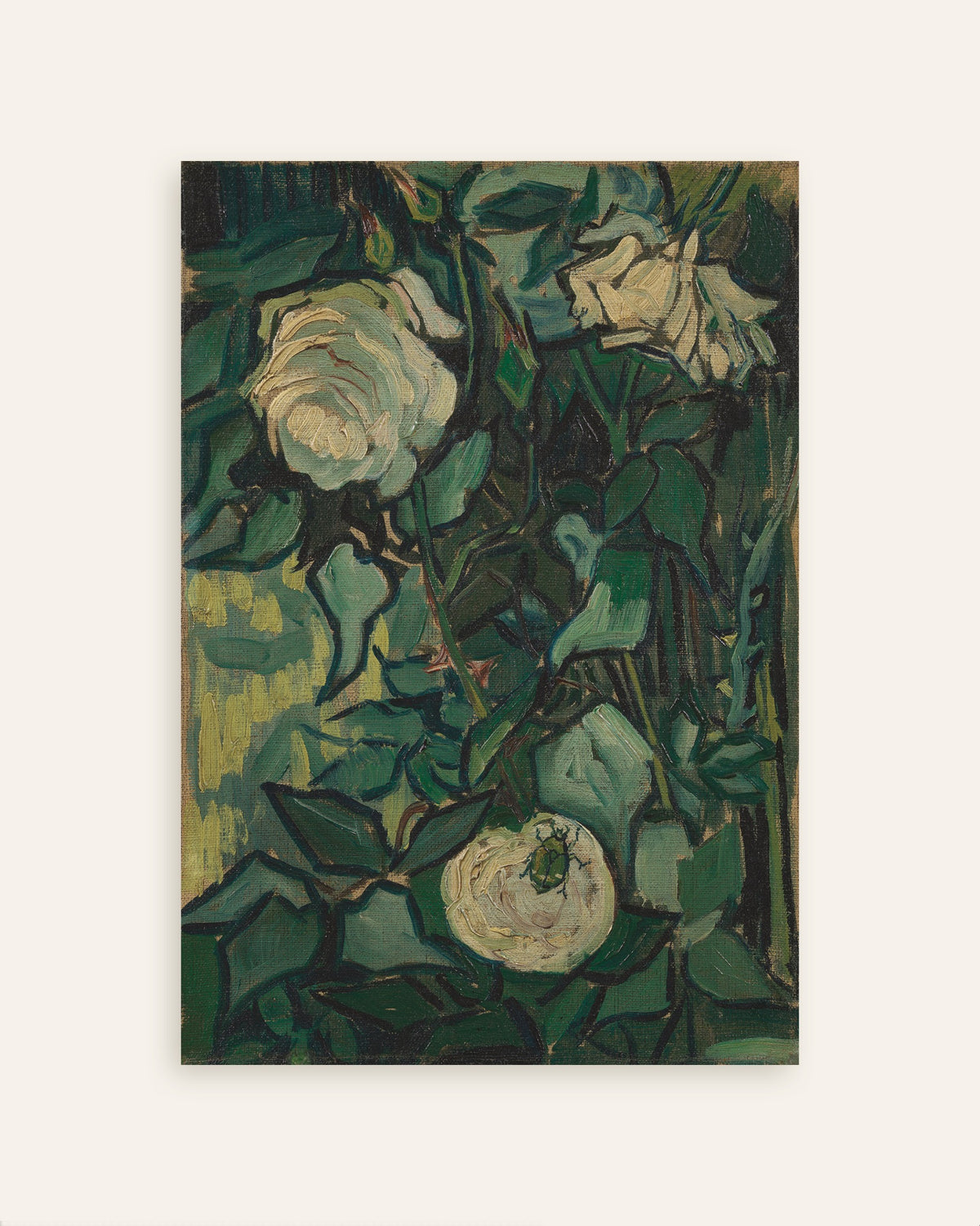 フィンセント・ファン・ゴッホ作《甲虫のいるバラの茂み》（1889年）のポスターのサムネイル
