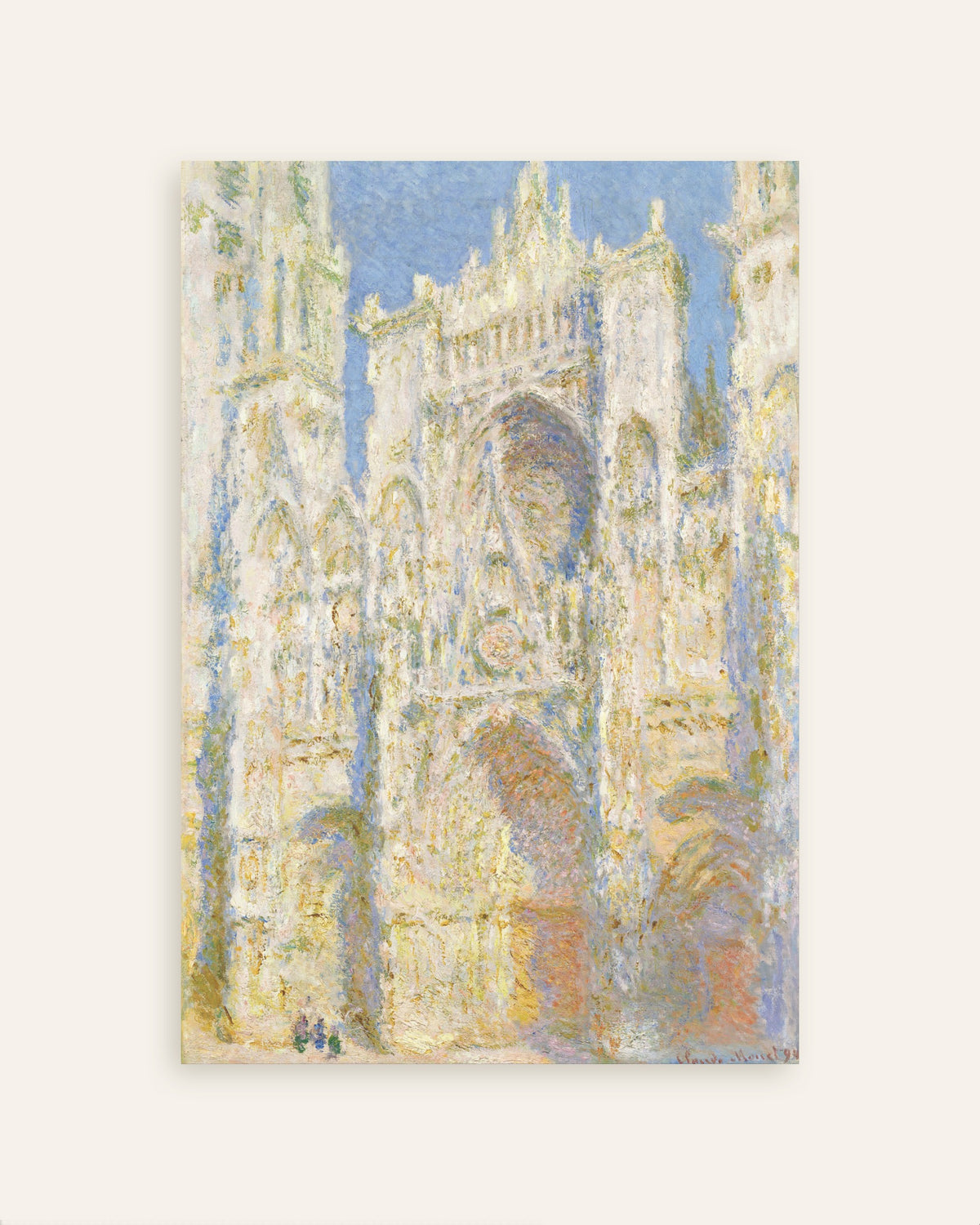 クロード・モネ《ルーアン大聖堂、西ファサード、陽光》（1894年）のポスター、サムネイル