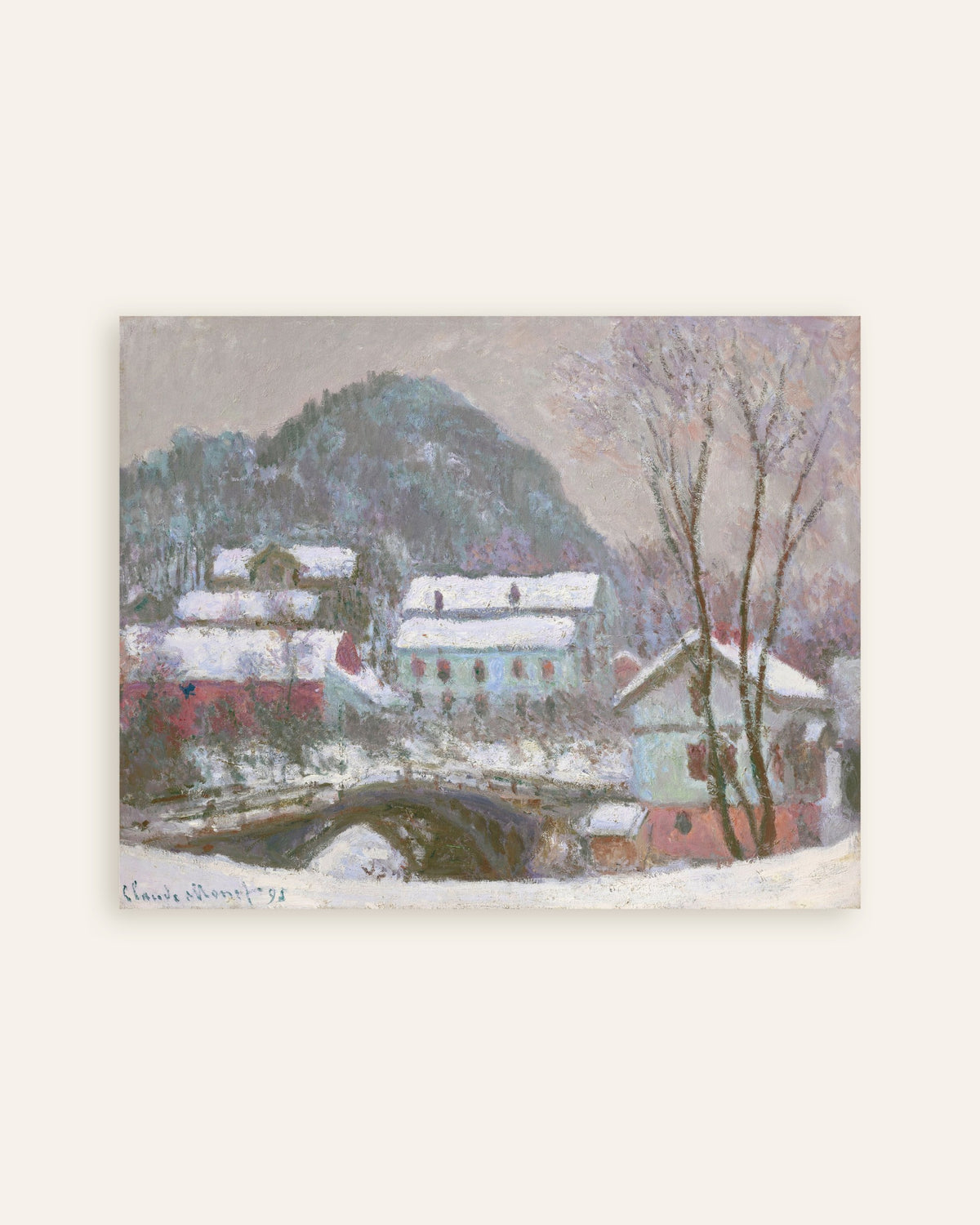 クロード・モネ《ノルウェーのサンヴィカ、雪の効果》（1895年）のポスター、サムネイル