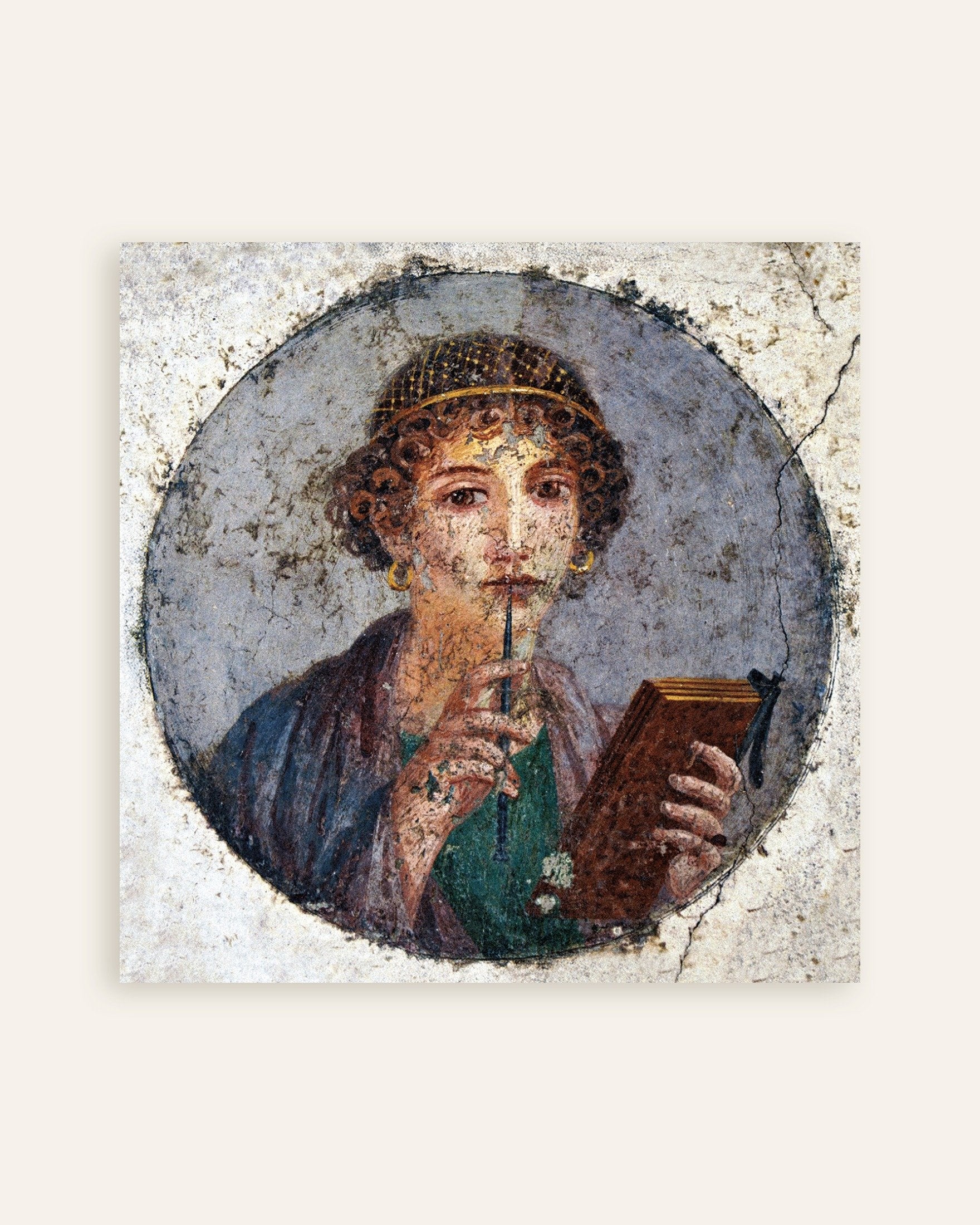 Poster of Sappho fresco poster from Pompeii, thumbnail