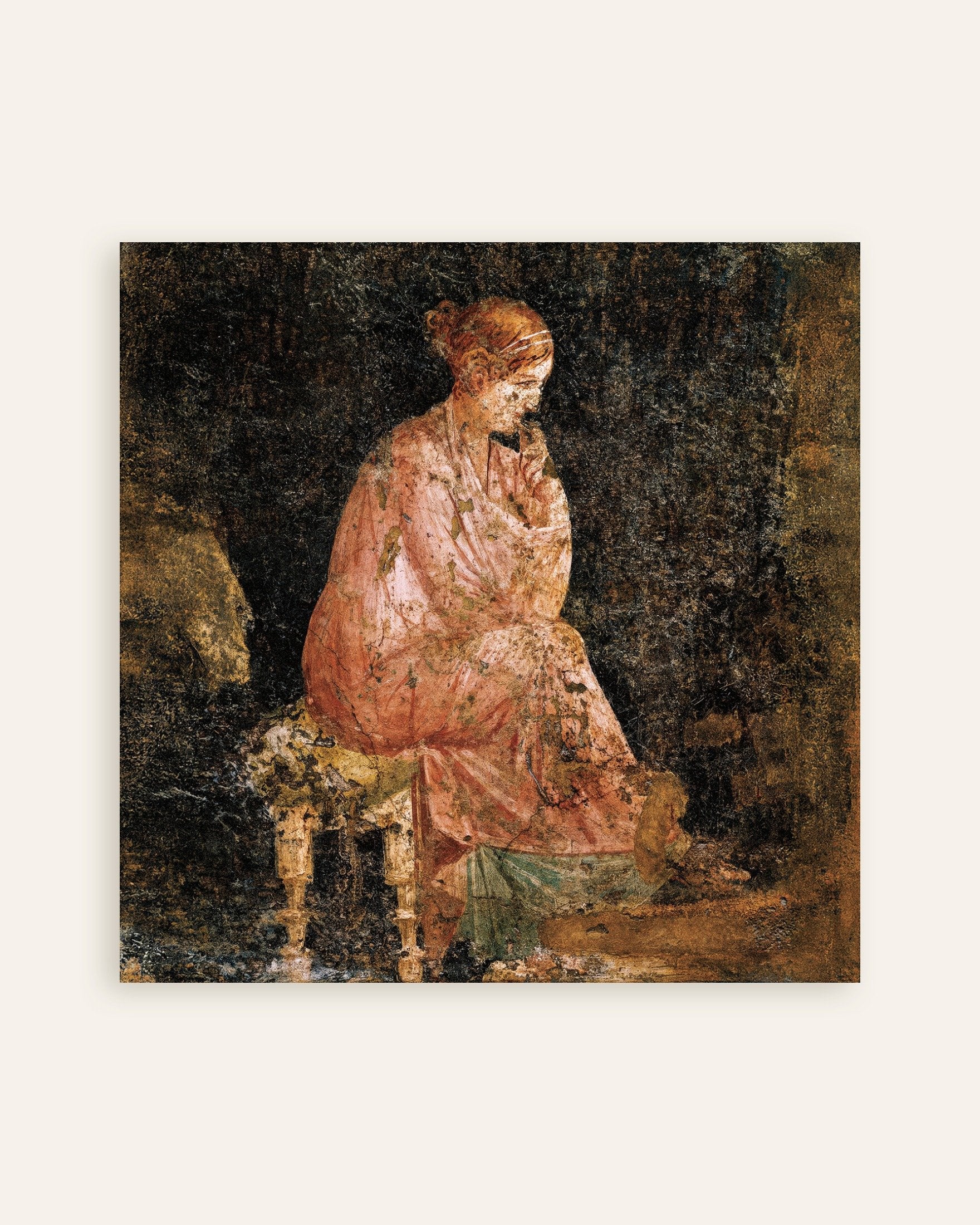 Poster of Seated woman fresco detail poster, thumbnail