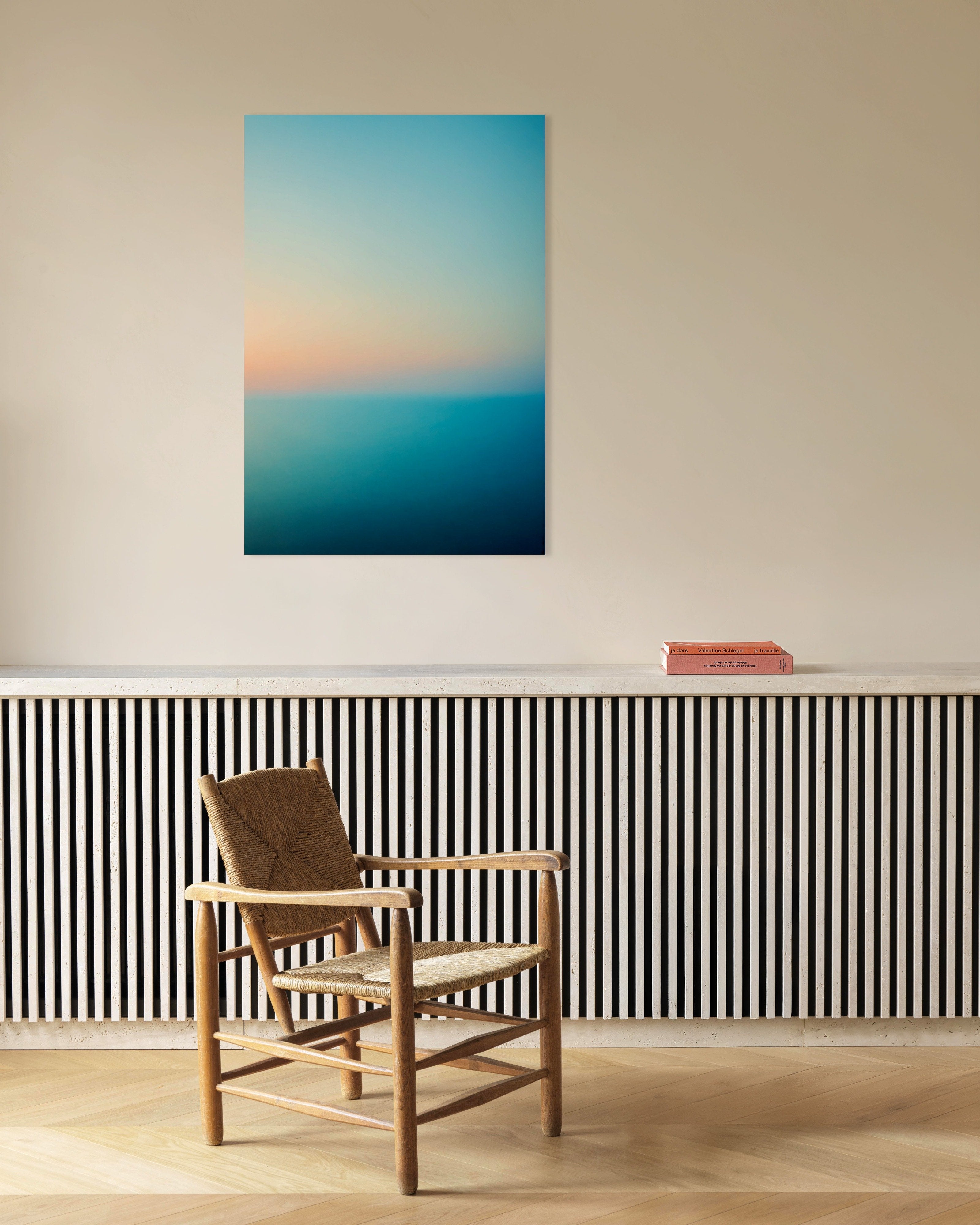 Poster of Soothing Abstract Blue Gradients, Ocean - Poster