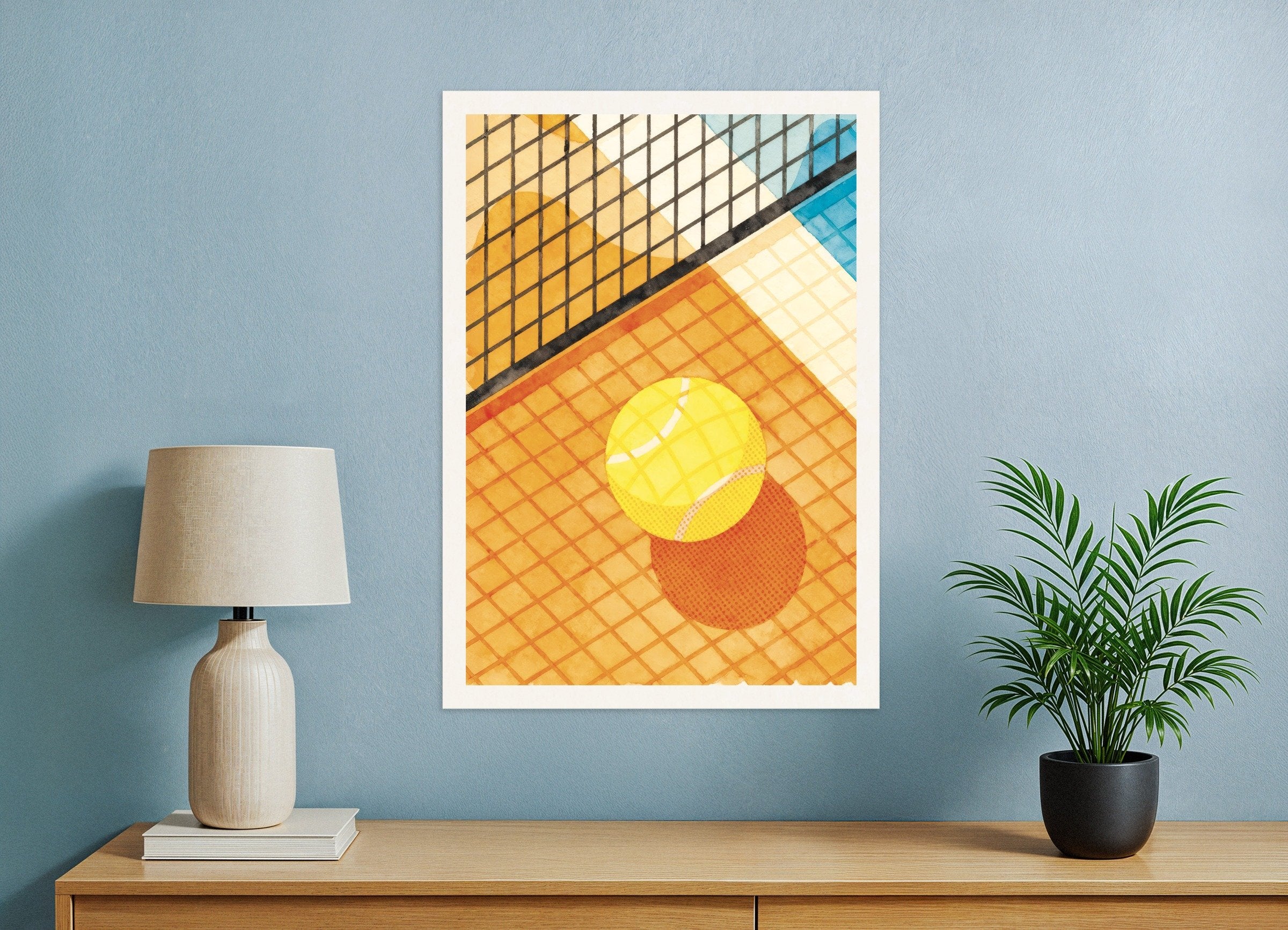 Poster of Tennis poster – Watercolor sports art print