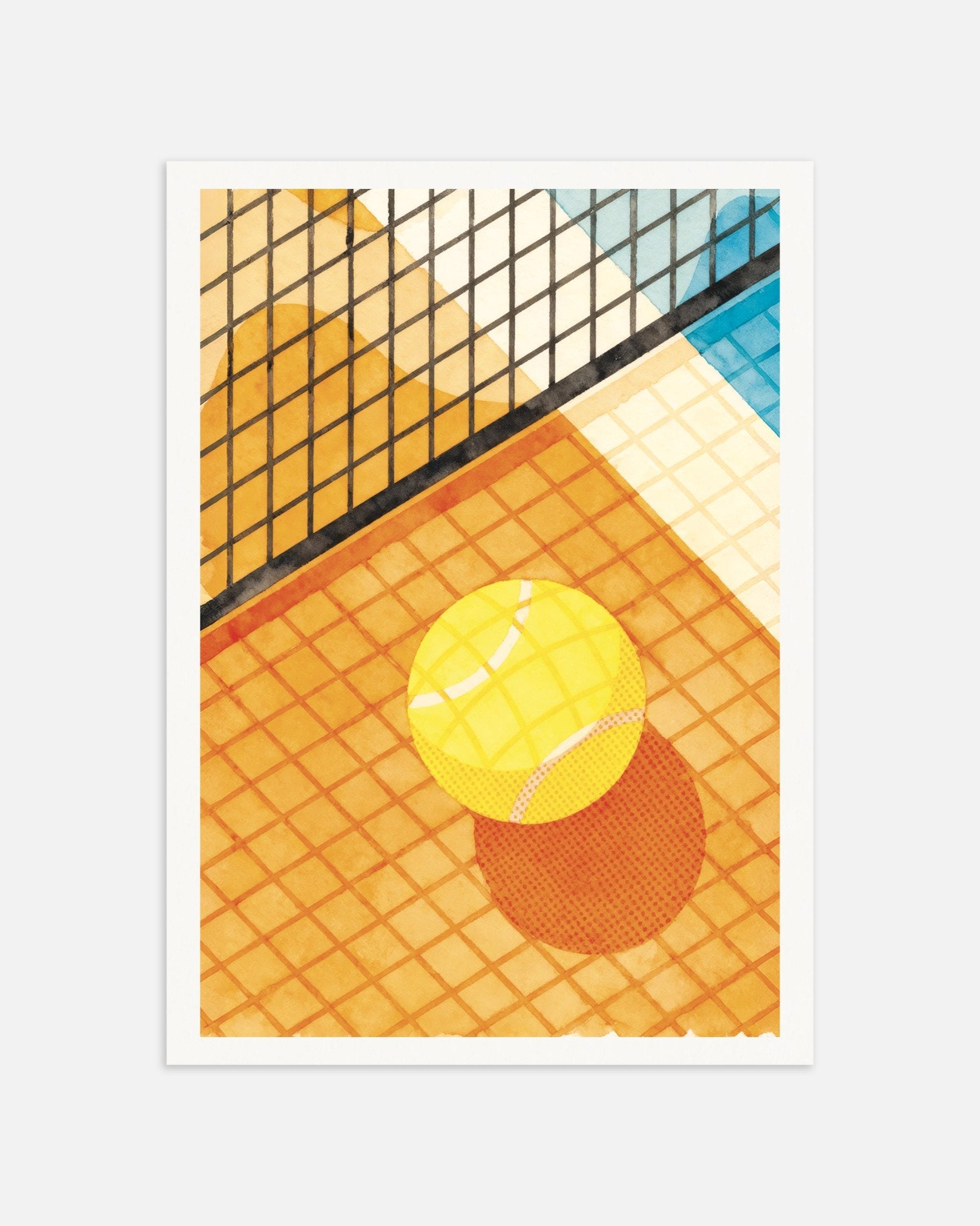 Poster of Tennis poster – Watercolor sports art print, thumbnail
