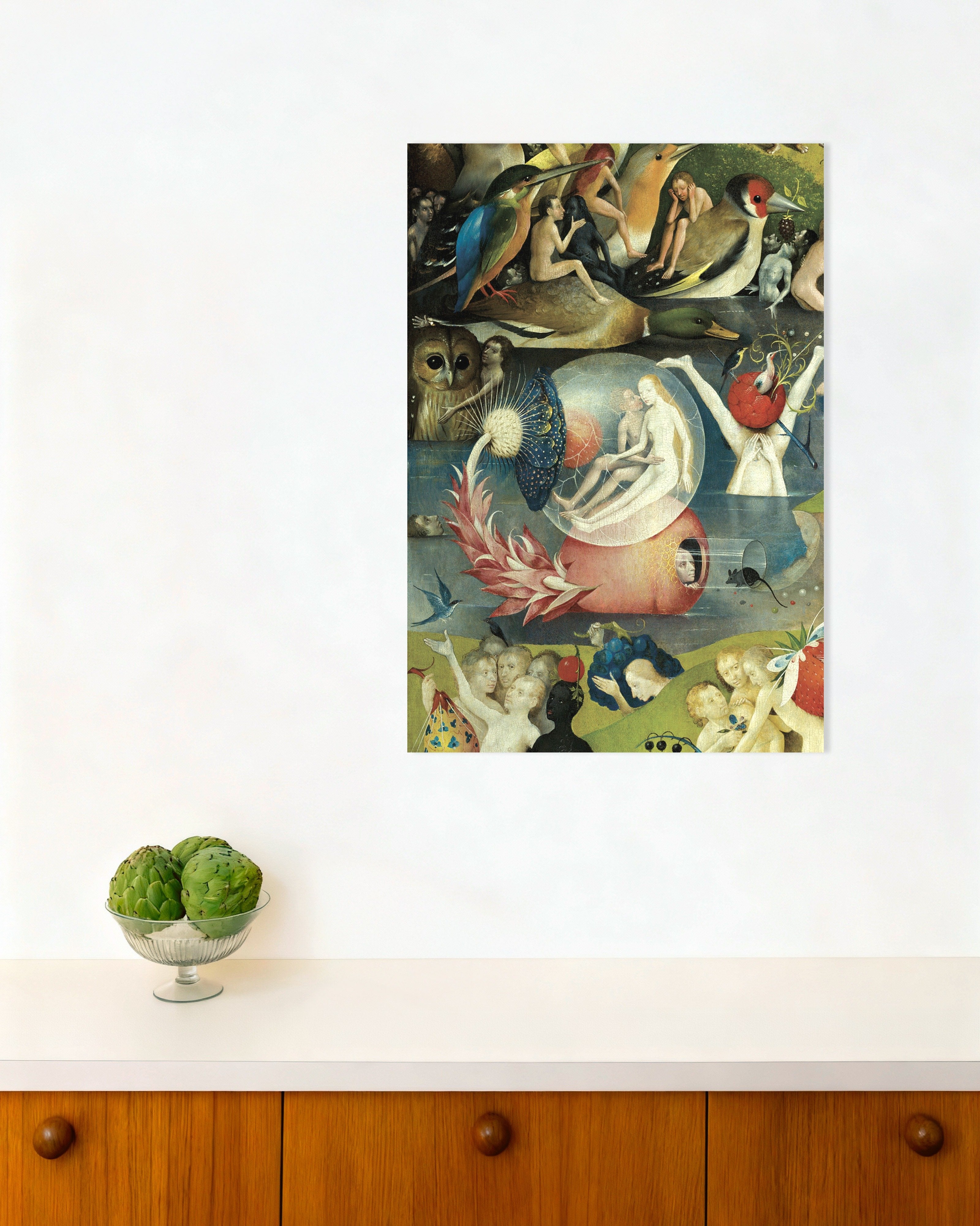 絵画 MichaelGodardGODBUTTERFLYSPLASH Bosch ディテールポスタ：泡と鳥たち ポスター | Posterscape.jp