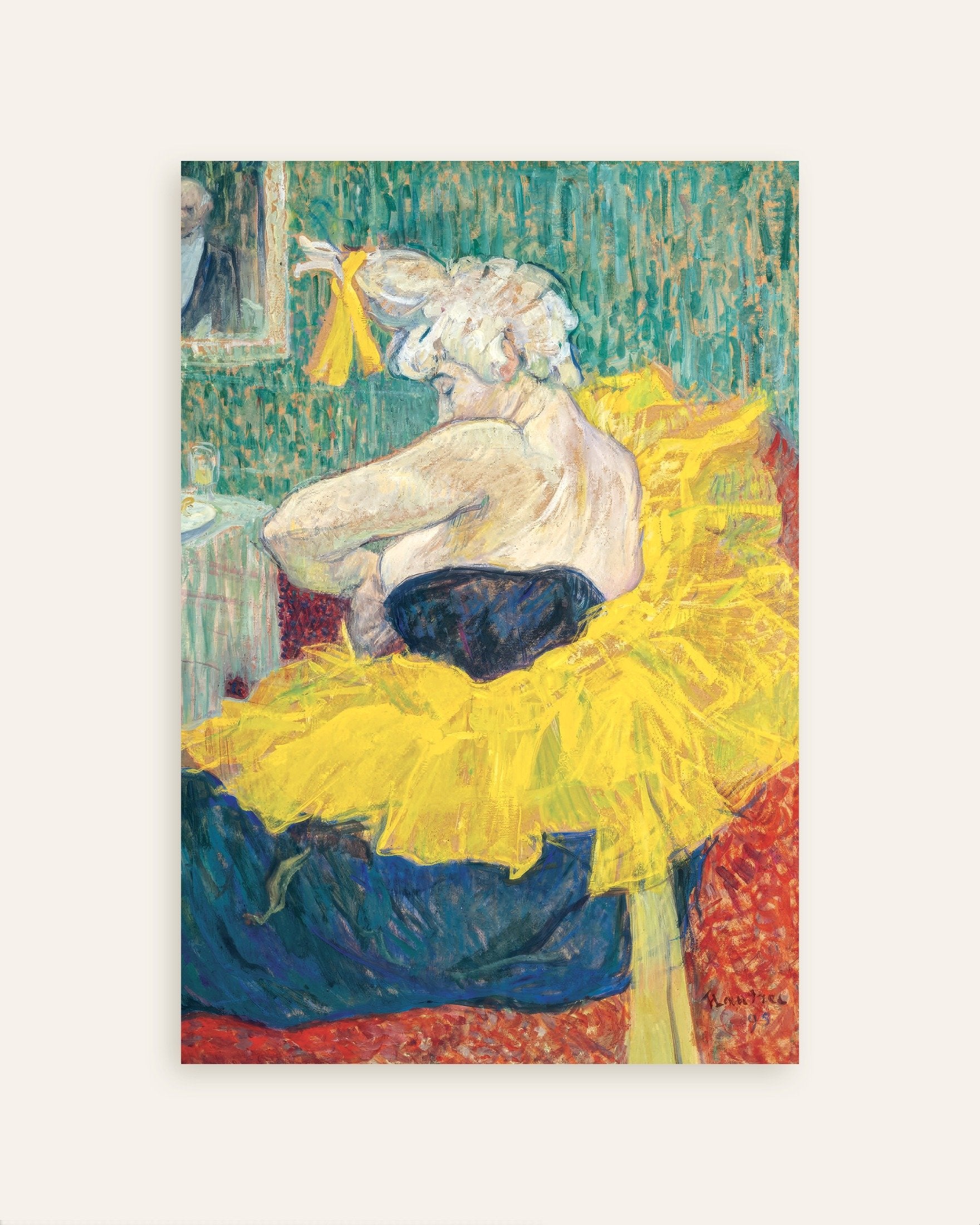 Poster of The clownesse Cha-U-Kao by Henri de Toulouse-Lautrec, 1895 - Poster, thumbnail