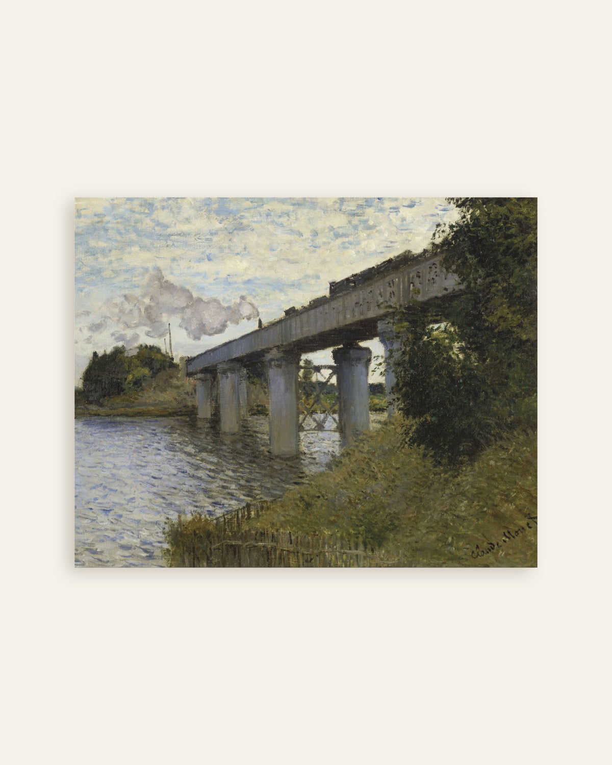 クロード・モネ《アルジャントゥイユの鉄道橋》（1873–1874年）のポスター、サムネイル