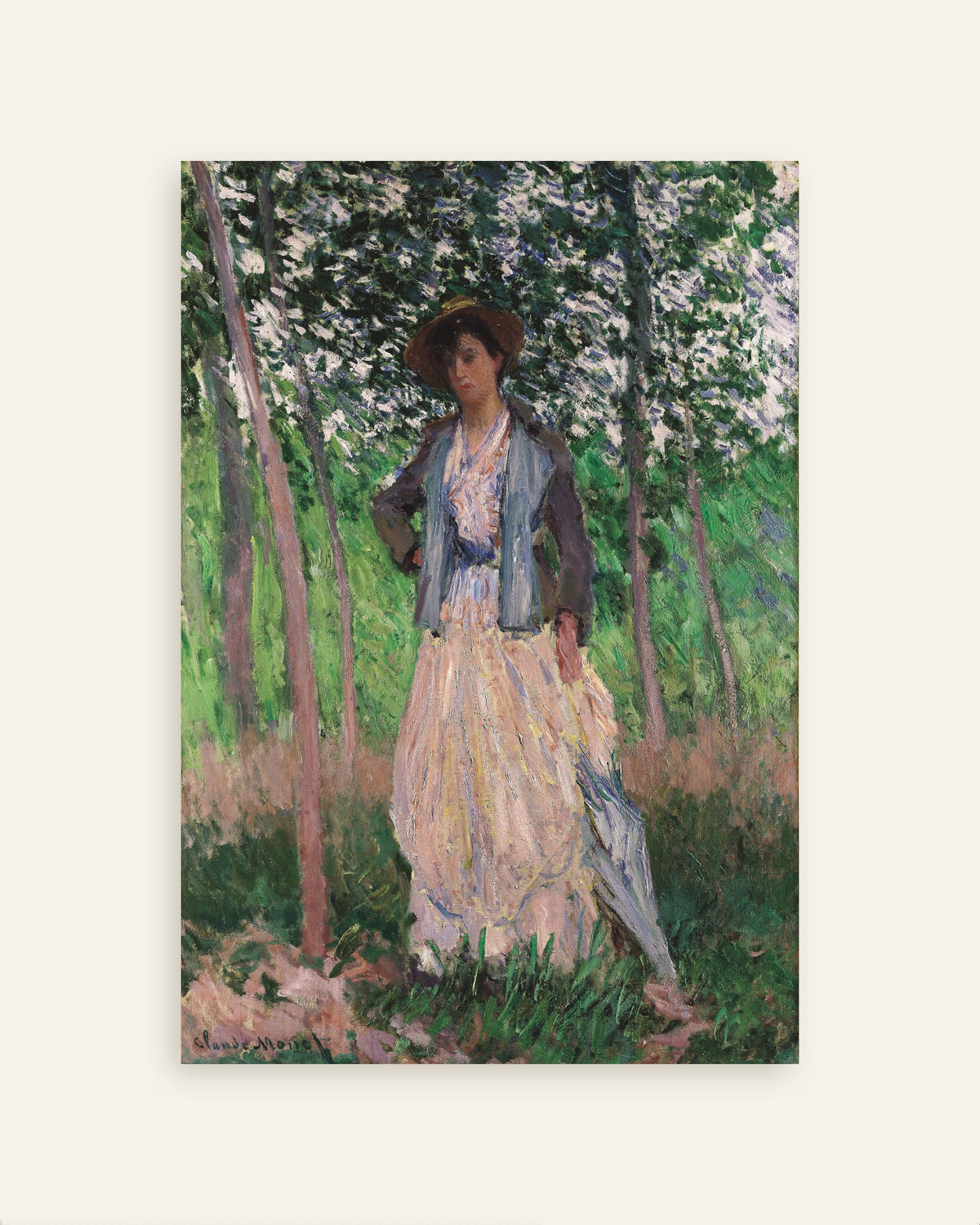クロード・モネ《散歩する女、シュザンヌ・オシュデ》（1887年）のポスター、サムネイル