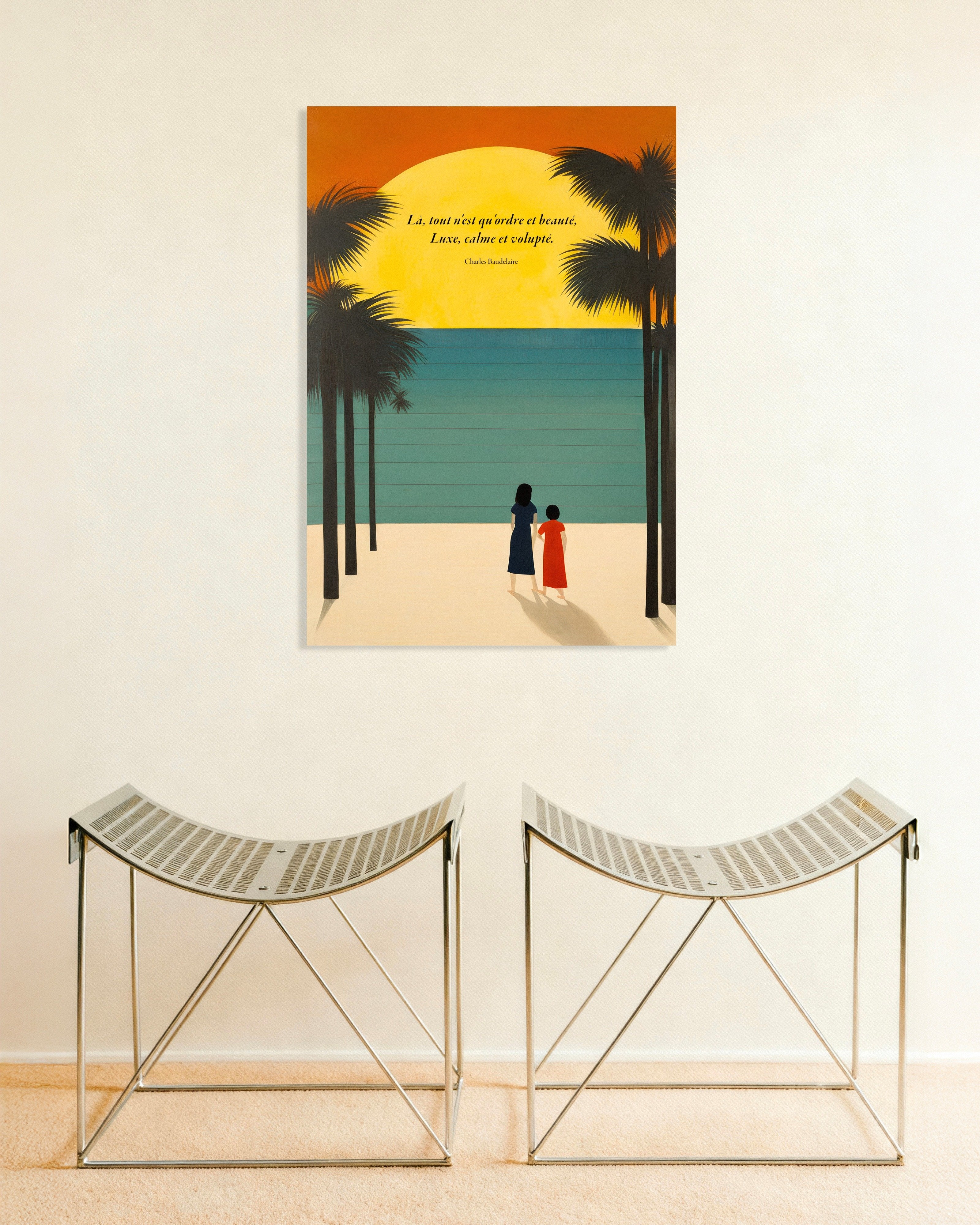 Poster of There, all is order and beauty, luxury, calm, and volupté - Baudelaire - Poster, french