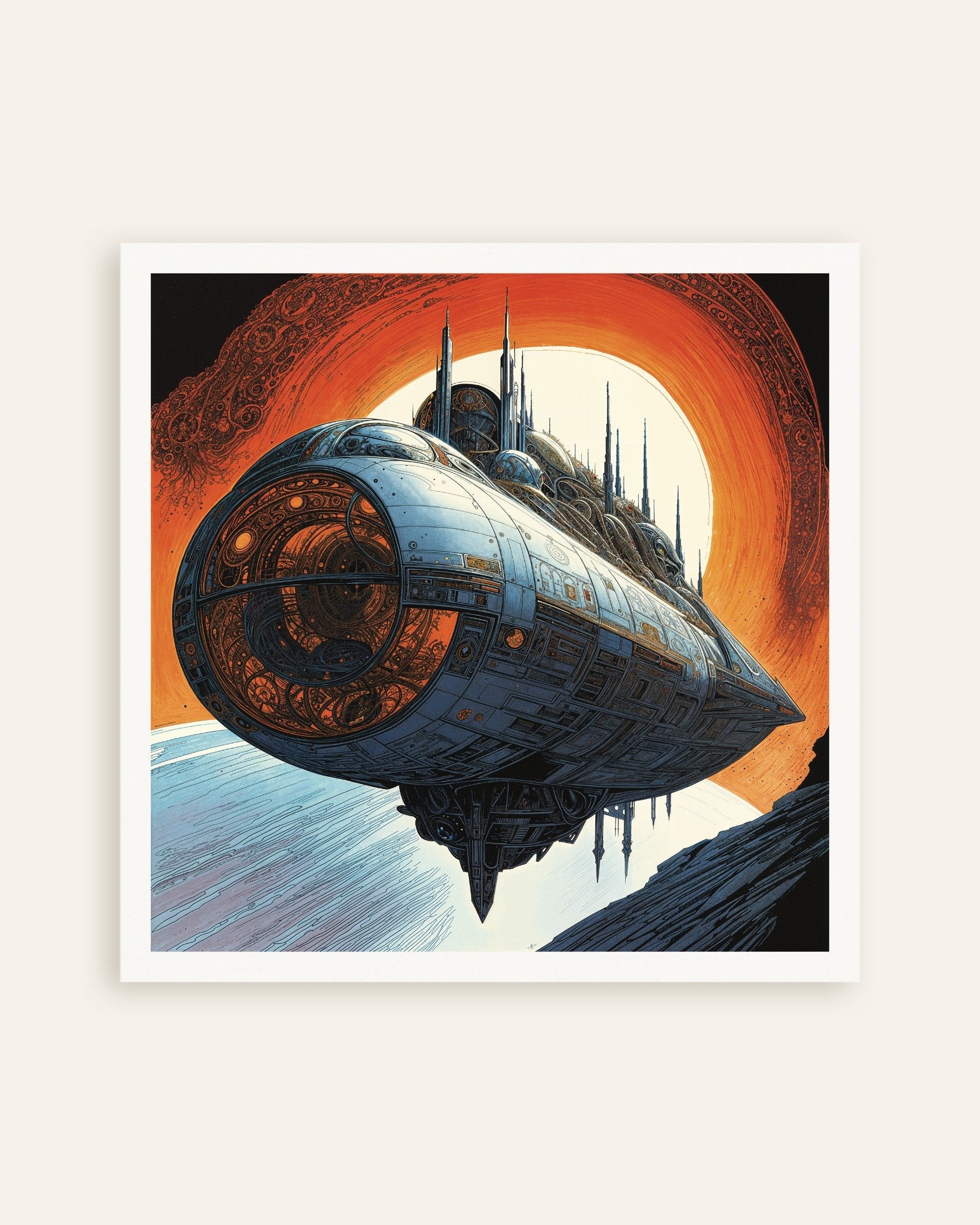 時空を超えるポスタ | レトロSF宇宙船 | Posterscape.jp