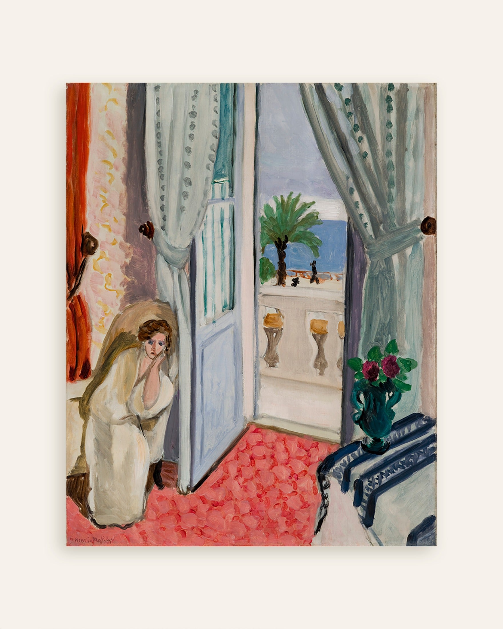 Poster of Interior at Nice (ca. 1919) by Henri Matisse, thumbnail