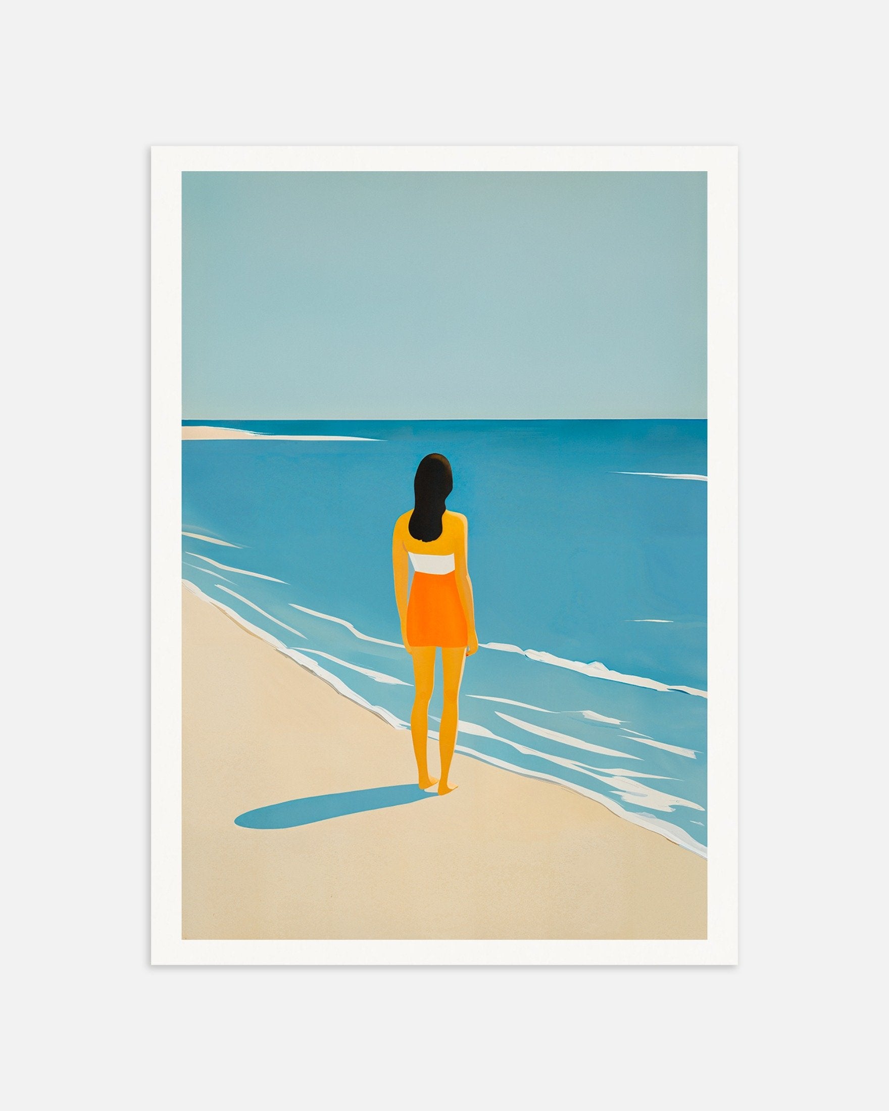 【Hirochan】 テクスチャーアート 111　海岸 Shintaro Okazaki - Japanese Prints - Nipponprints.com