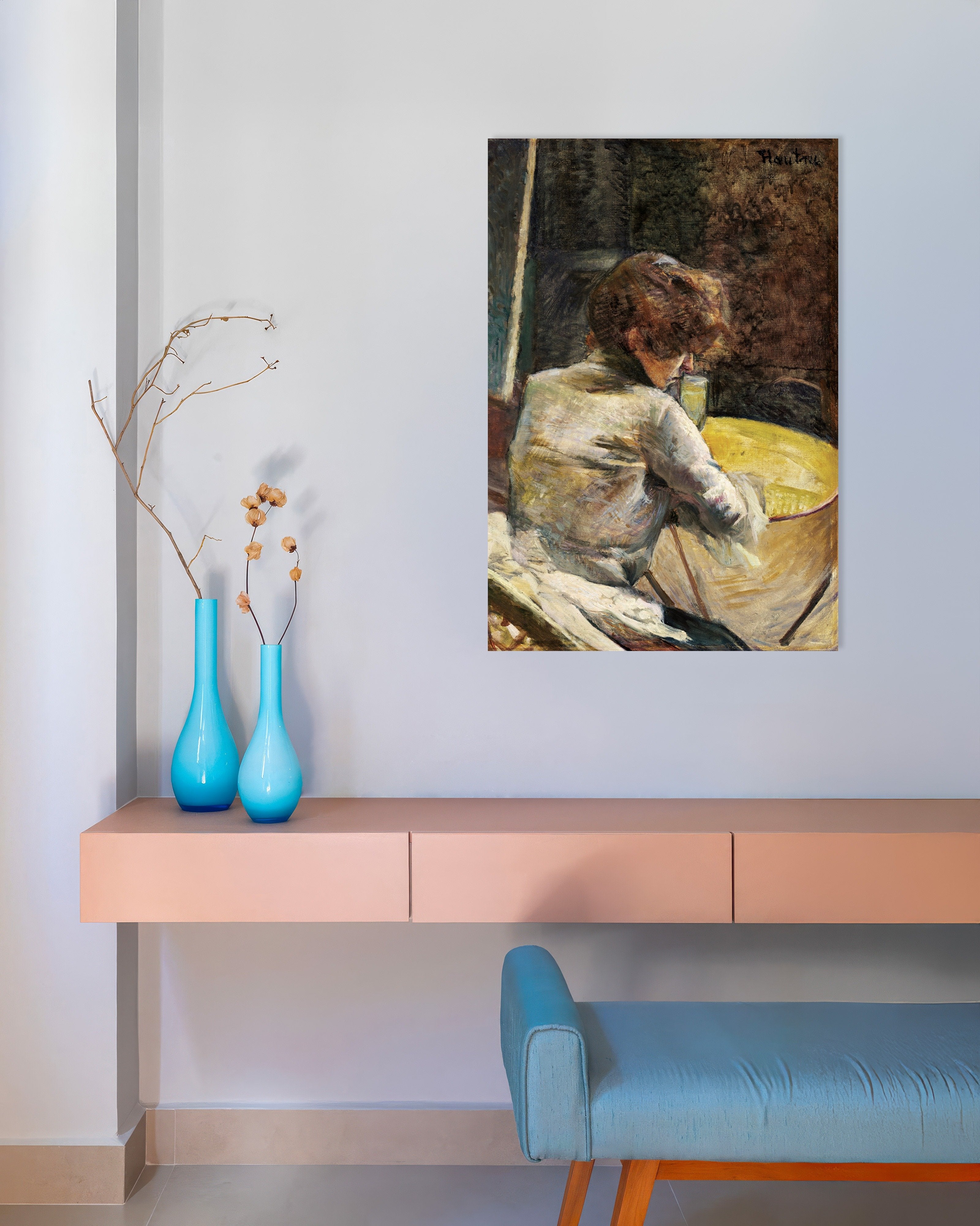 Poster of Waiting (ca. 1887) by Henri de Toulouse-Lautrec