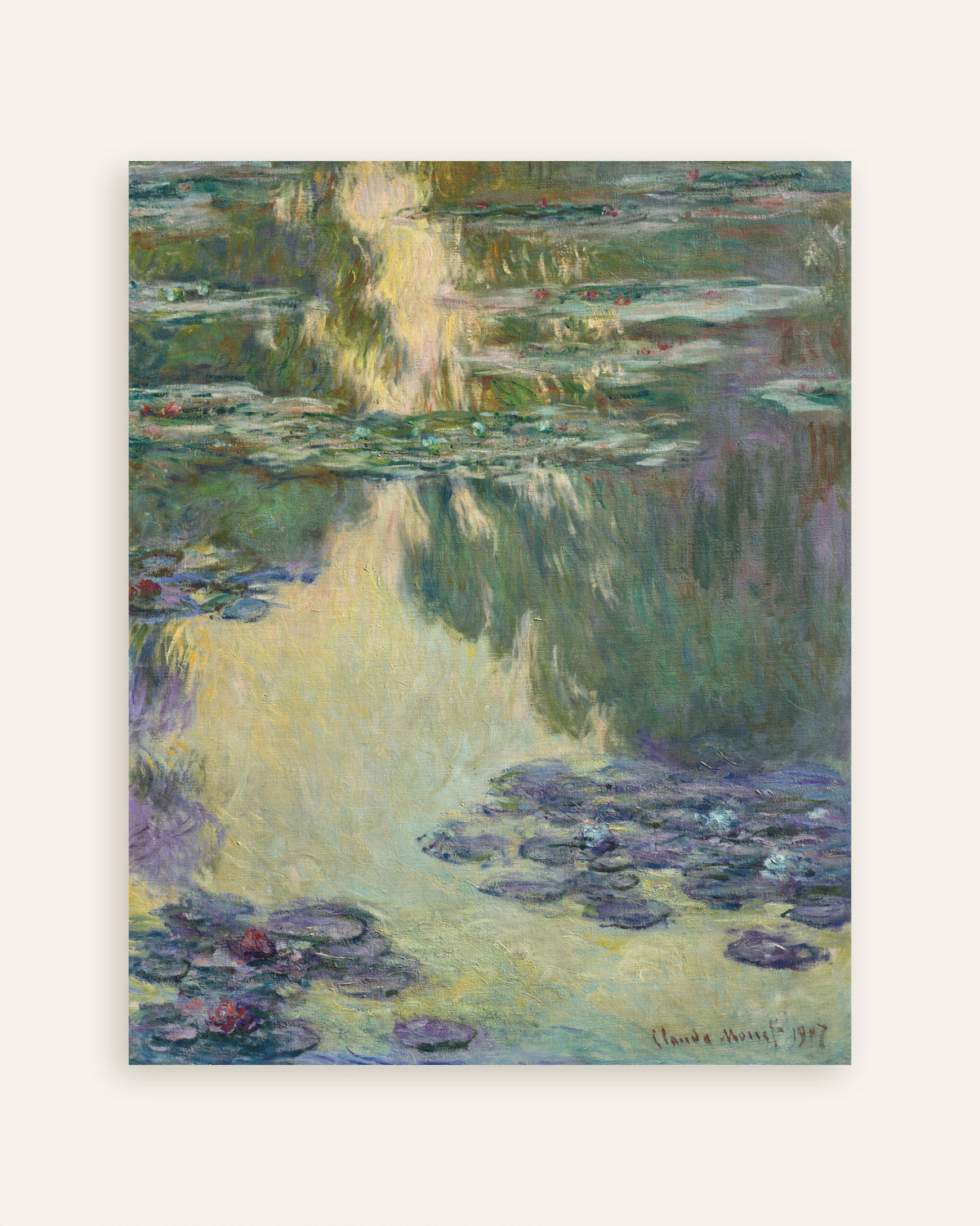 クロード・モネ《睡蓮》（1907年）のポスター、サムネイル