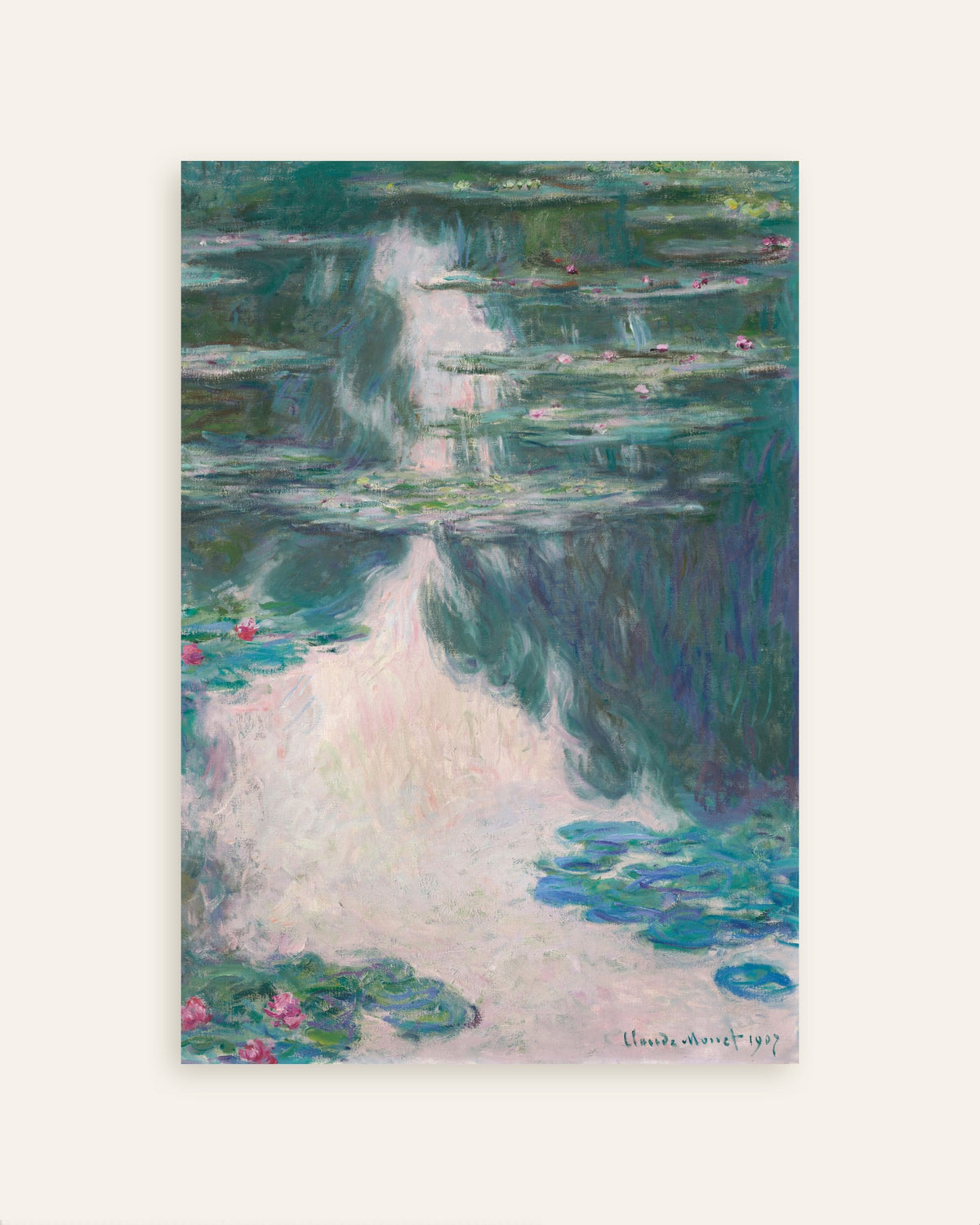 クロード・モネ《睡蓮、曇り日》（1907年）のポスター、サムネイル