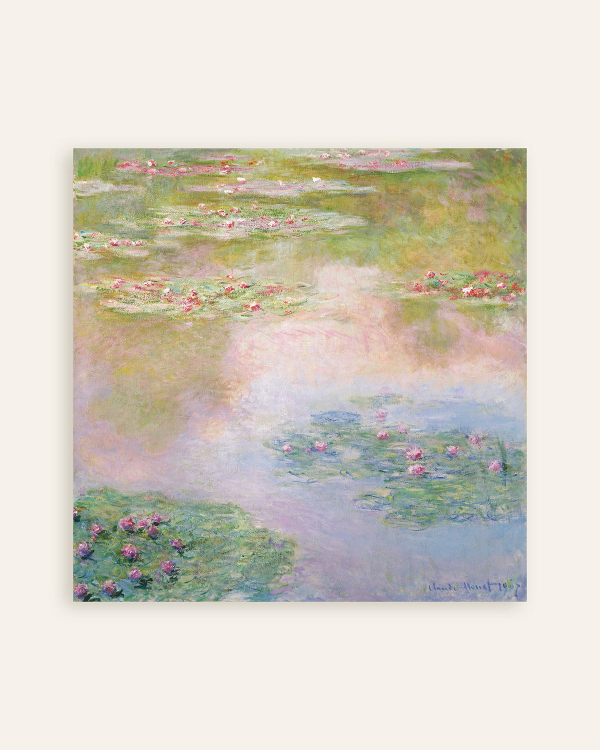 クロード・モネ《睡蓮、薔薇色の反映》（1907年）のポスター、サムネイル