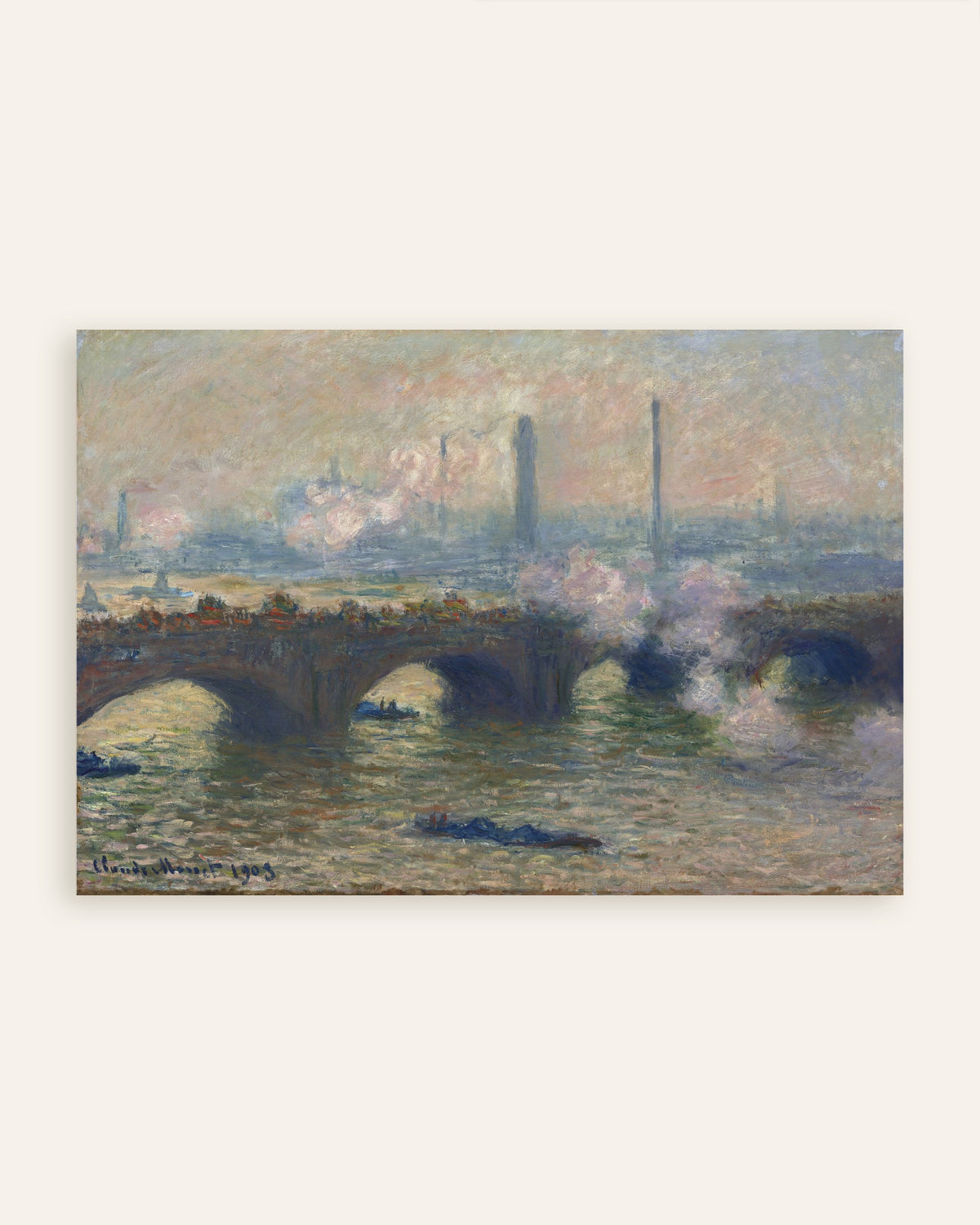 クロード・モネ《ウォータールー橋、曇りの日》（1903年）のポスター、サムネイル